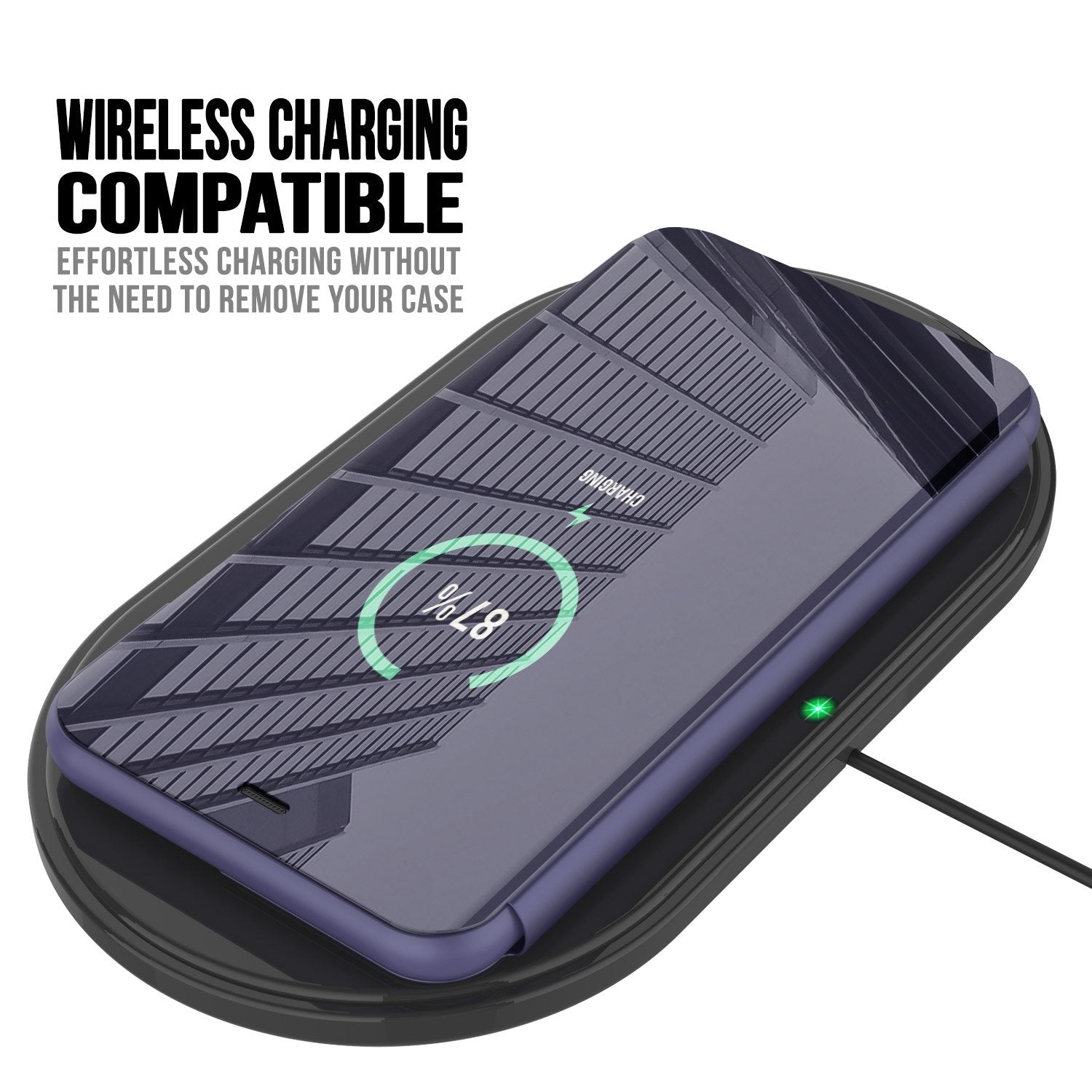 Punkcase iPhone 11 Pro Reflector Case Protective Flip Cover [Purple]