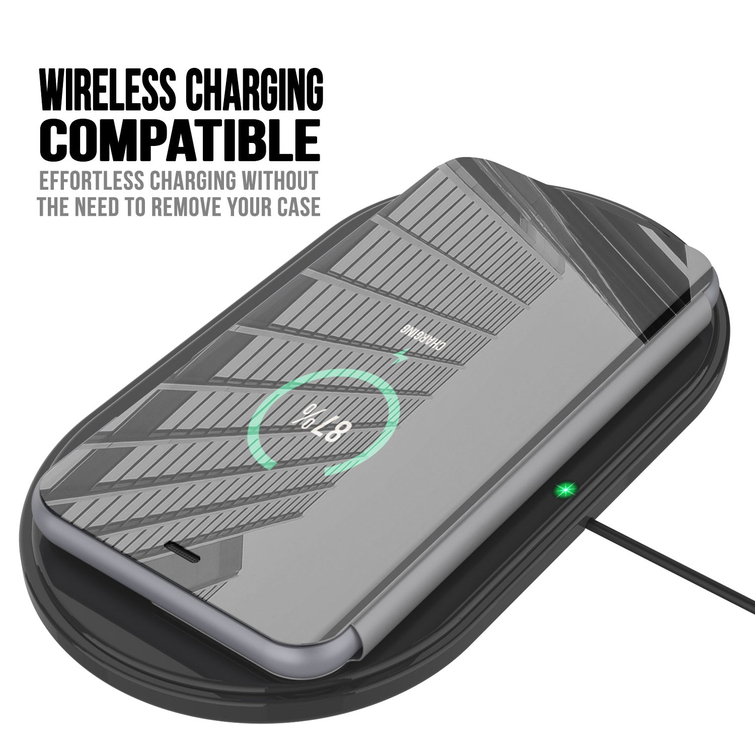 Punkcase iPhone 11 Reflector Case Protective Flip Cover [Silver]