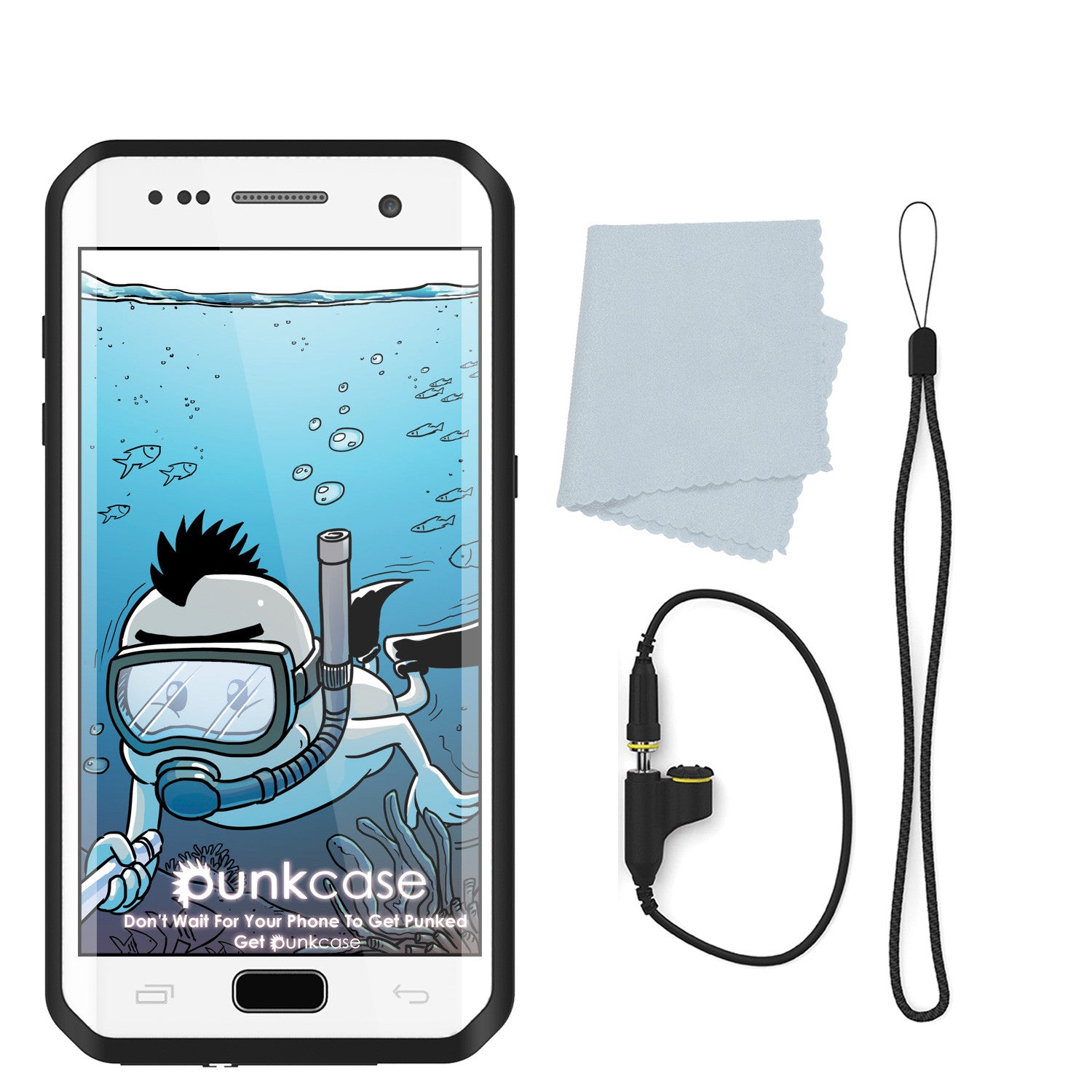 Galaxy S7 EDGE Waterproof Case, Punkcase StudStar White Thin 6.6ft Underwater IP68 Shock/Snow Proof