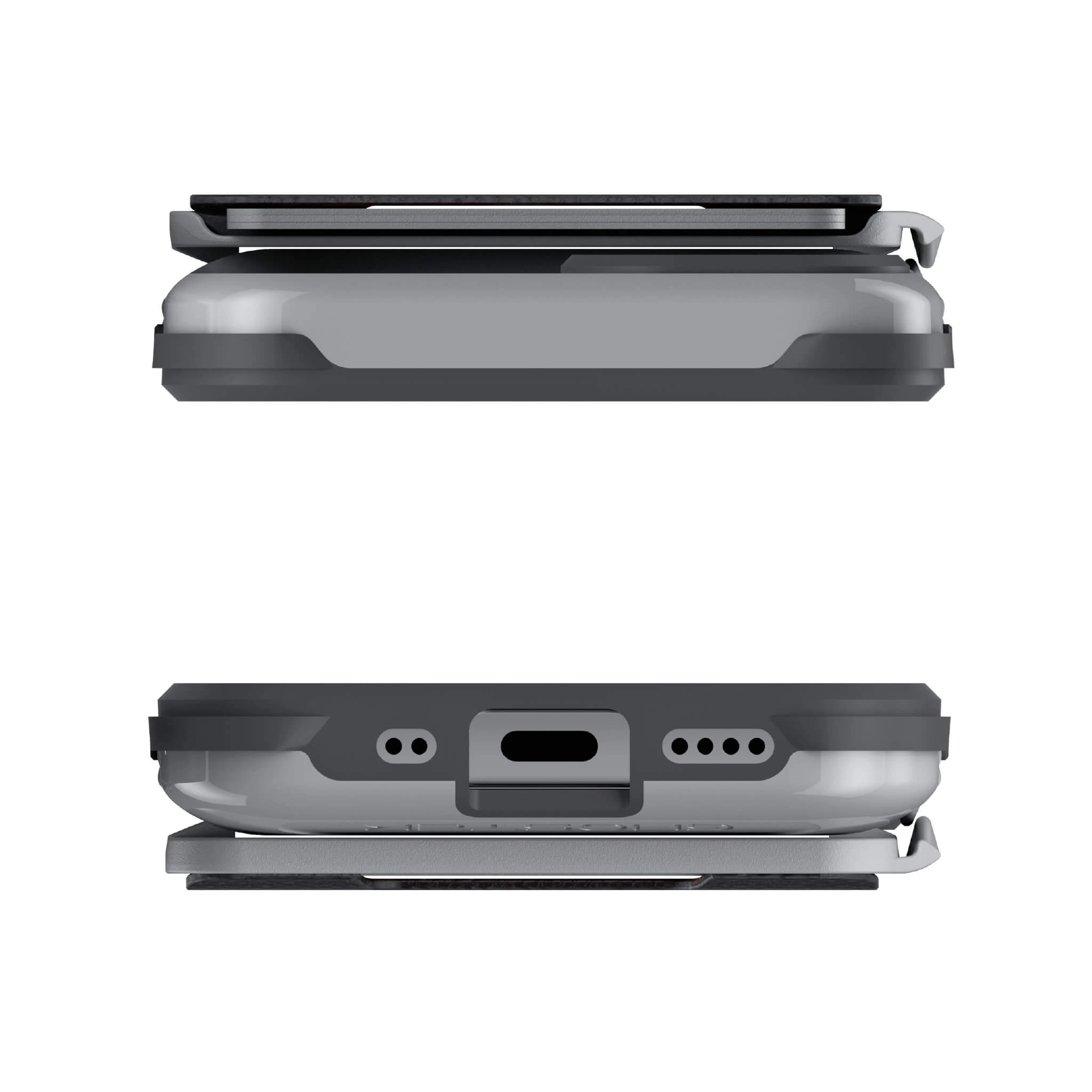 iPhone 12  - Magnetic Wallet Case with Card Holder [Gray]