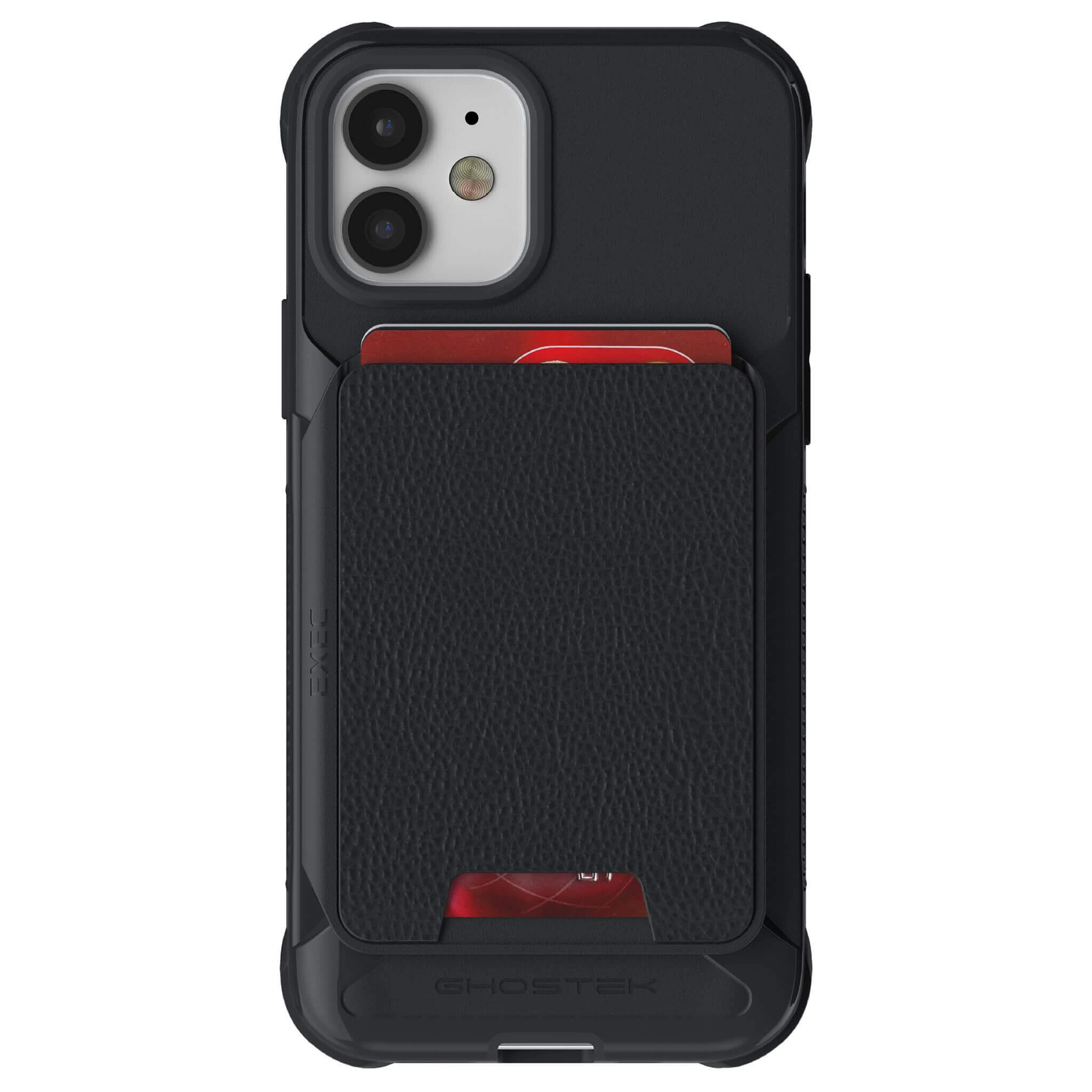iPhone 12 Magnetic Wallet Case with Card Holder Black punkcase