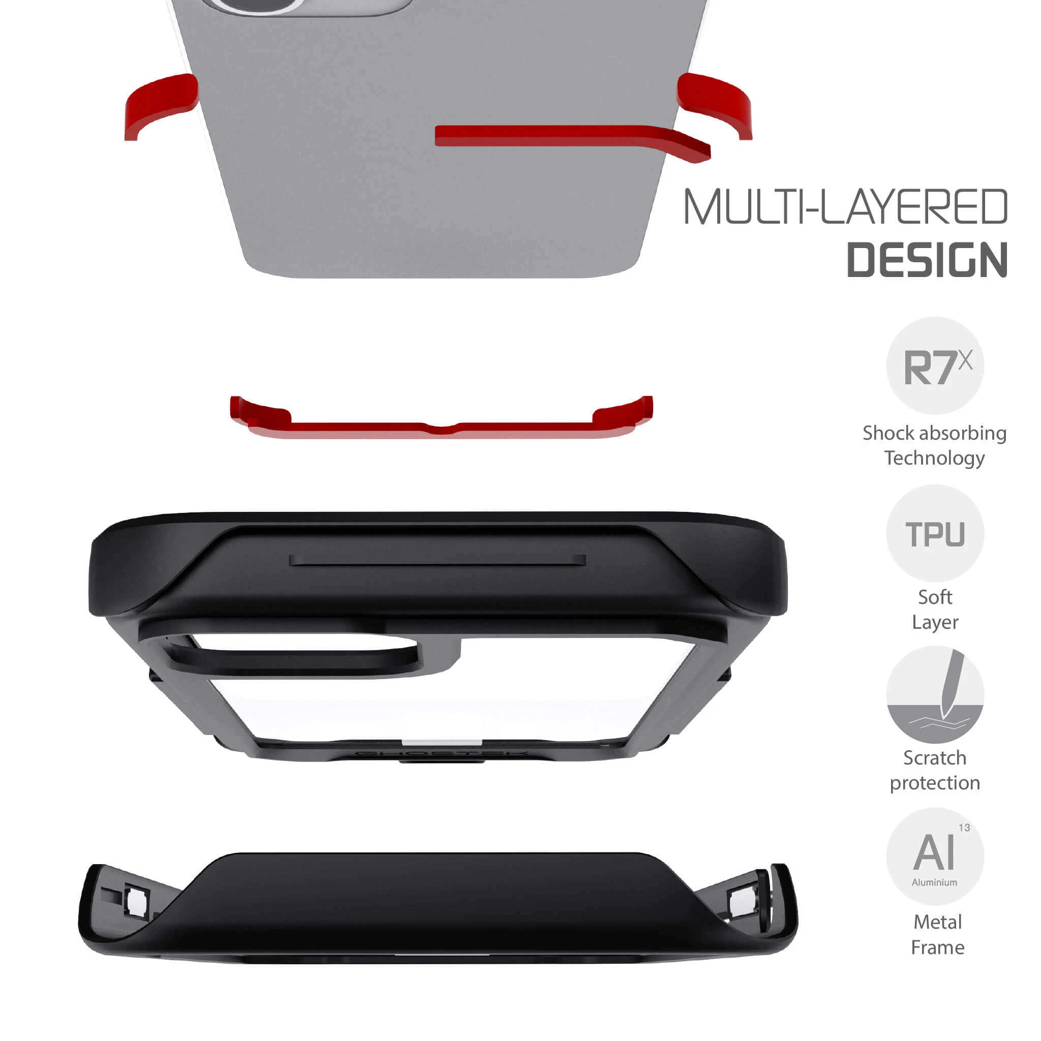 iPhone 12  - ATOMIC SLIM Case [Black]