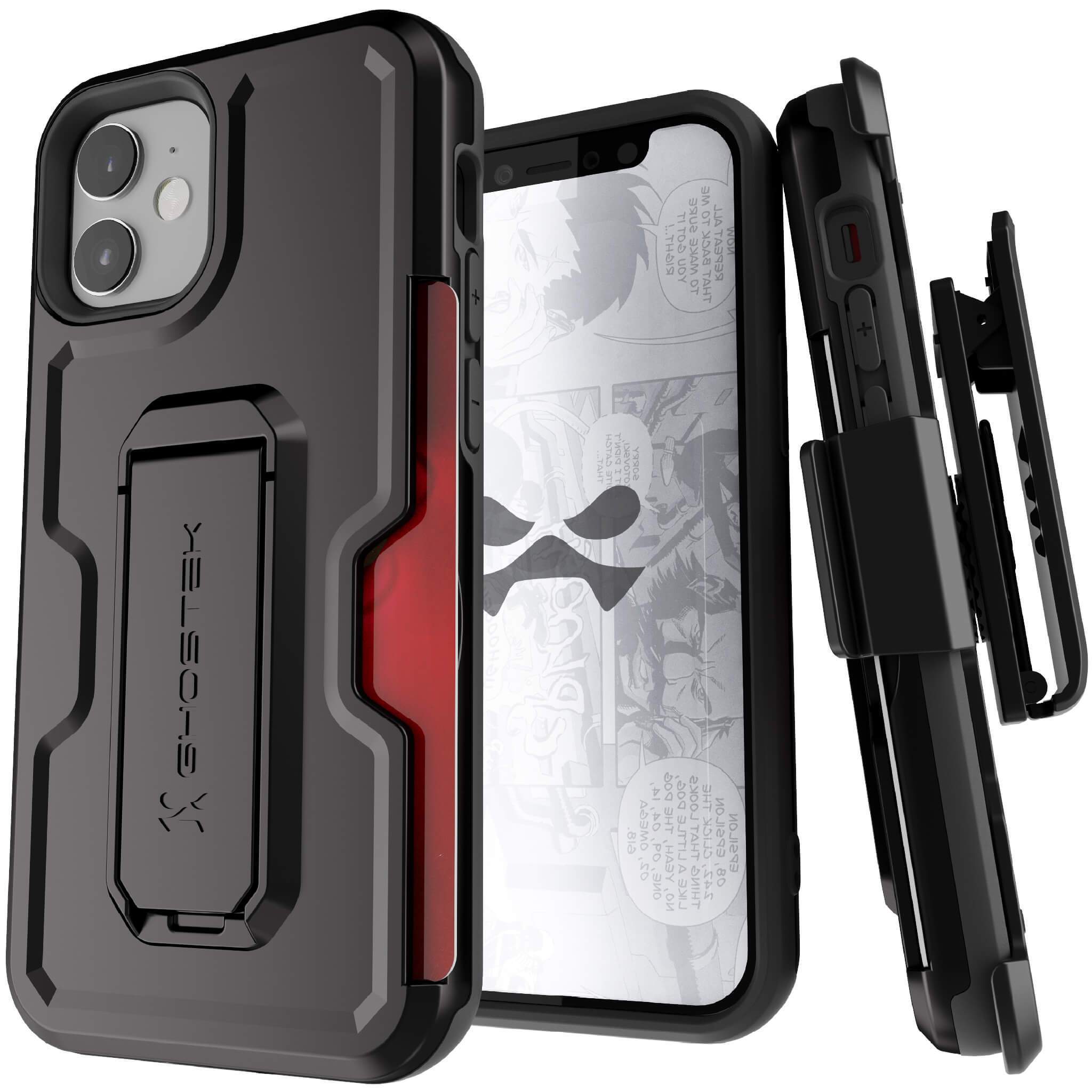 iPhone 12 Mini IRON ARMOR Belt Clip Holster Case with Stand and