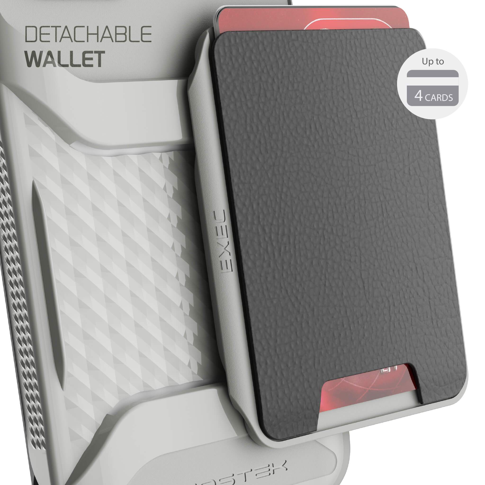 iPhone 12 Mini  - Magnetic Wallet Case with Card Holder [Gray]