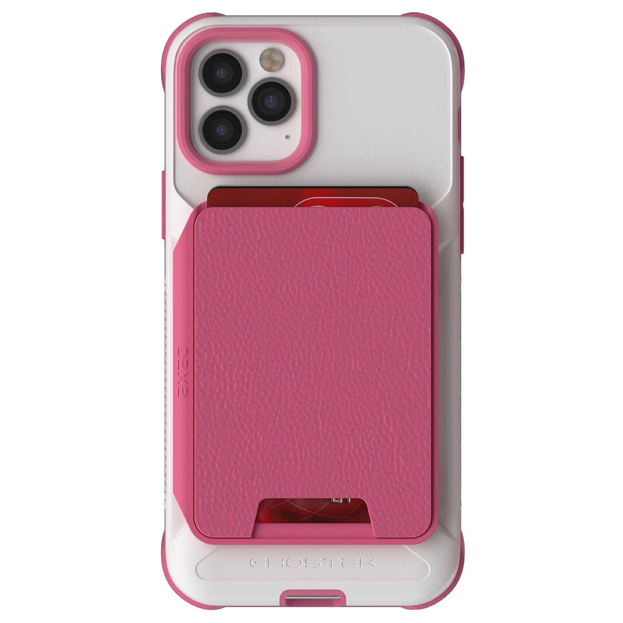 iPhone 12 Pro  - Magnetic Wallet Case with Card Holder [Pink]