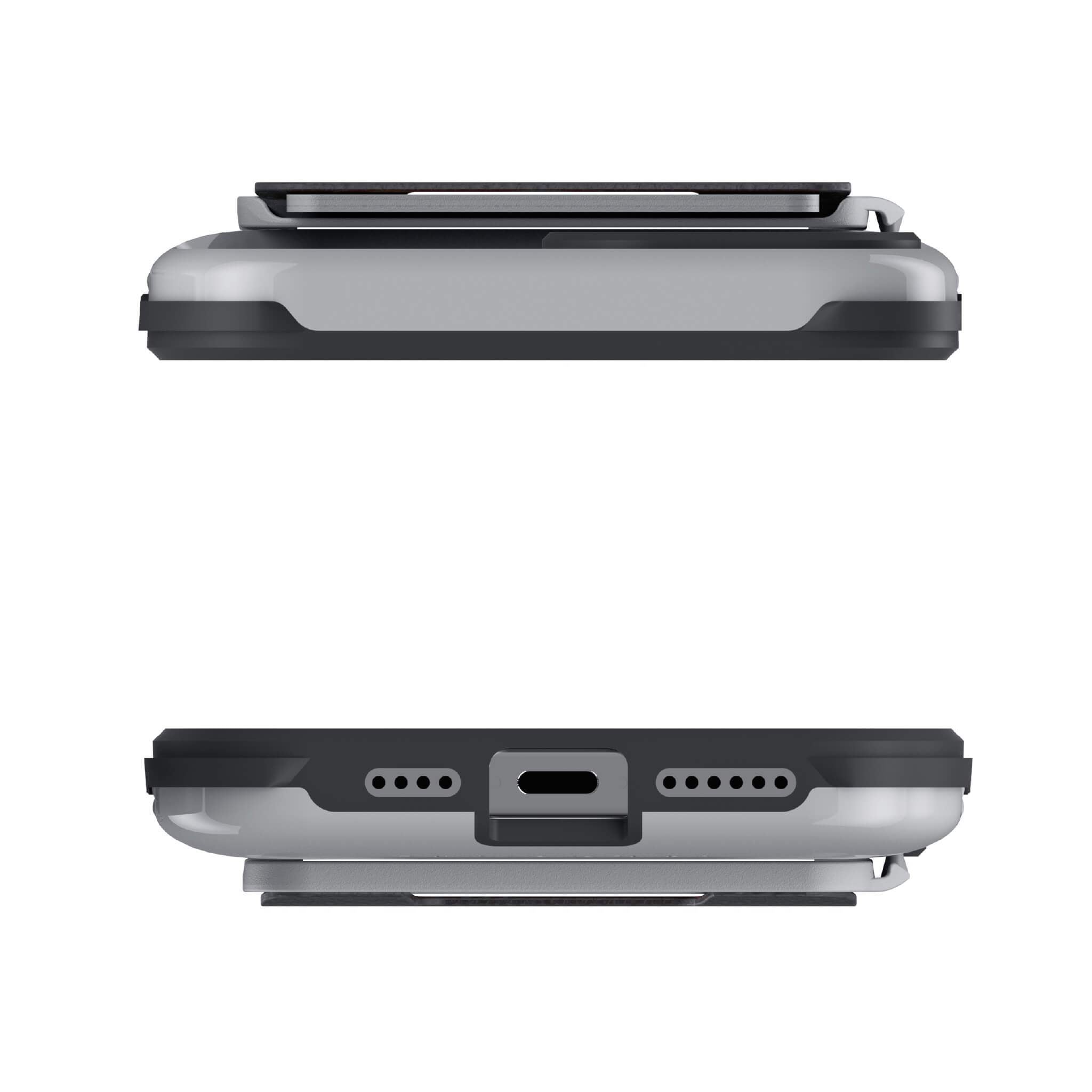 iPhone 12 Pro Max  - Magnetic Wallet Case with Card Holder [Gray]