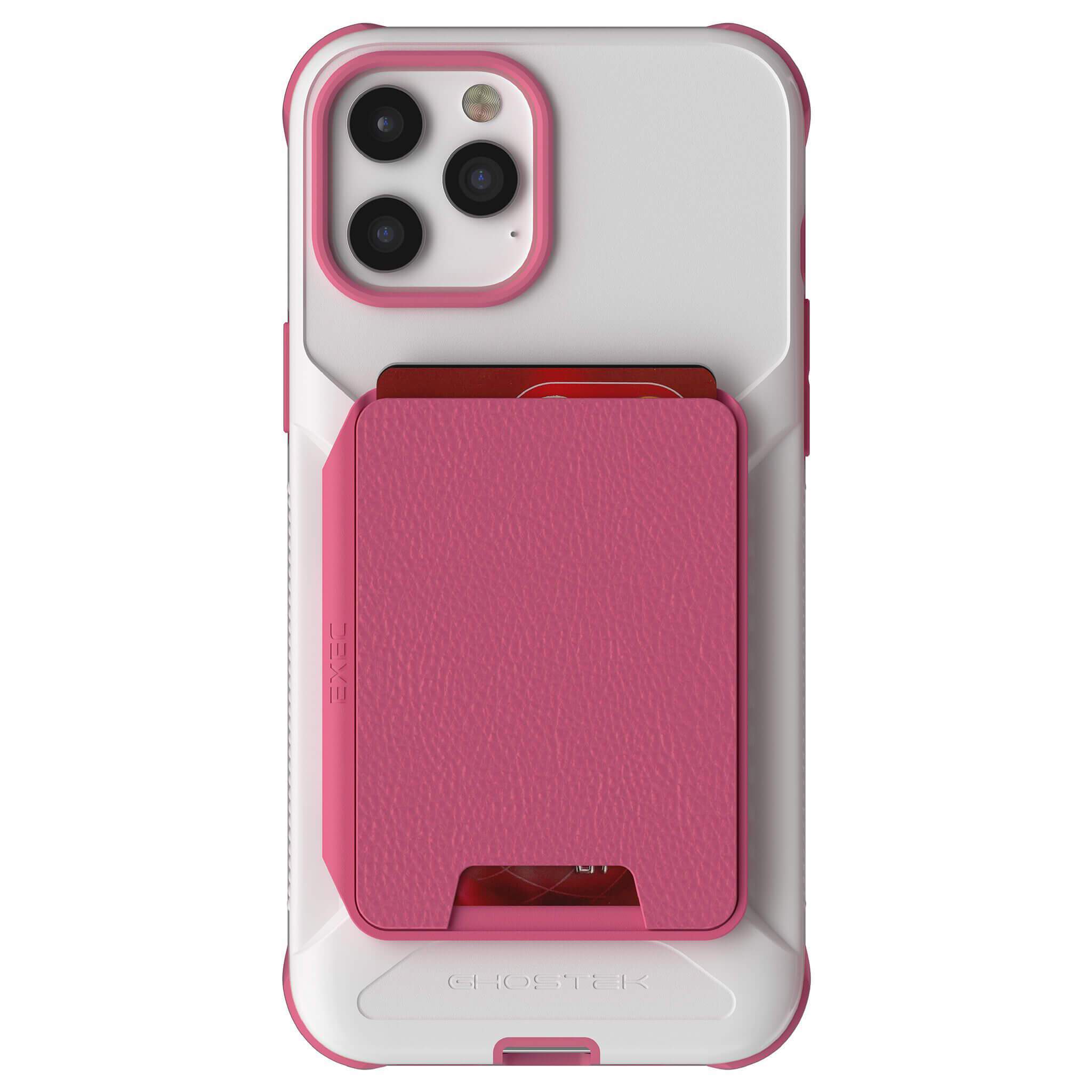 iPhone 12 Pro Max Magnetic Wallet Case with Card Holder Pink