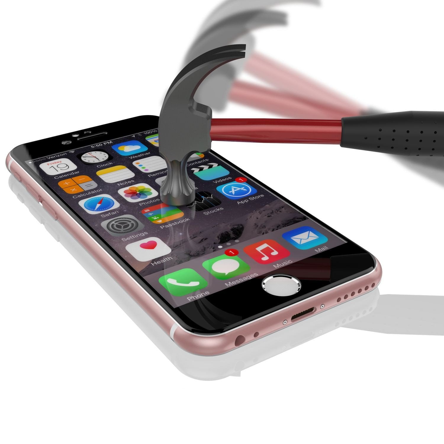 iPhone 6S/6 BlackTempered Glass Screen Protector, Punkcase SHIELD  Protector 0.33mm Thick 9H