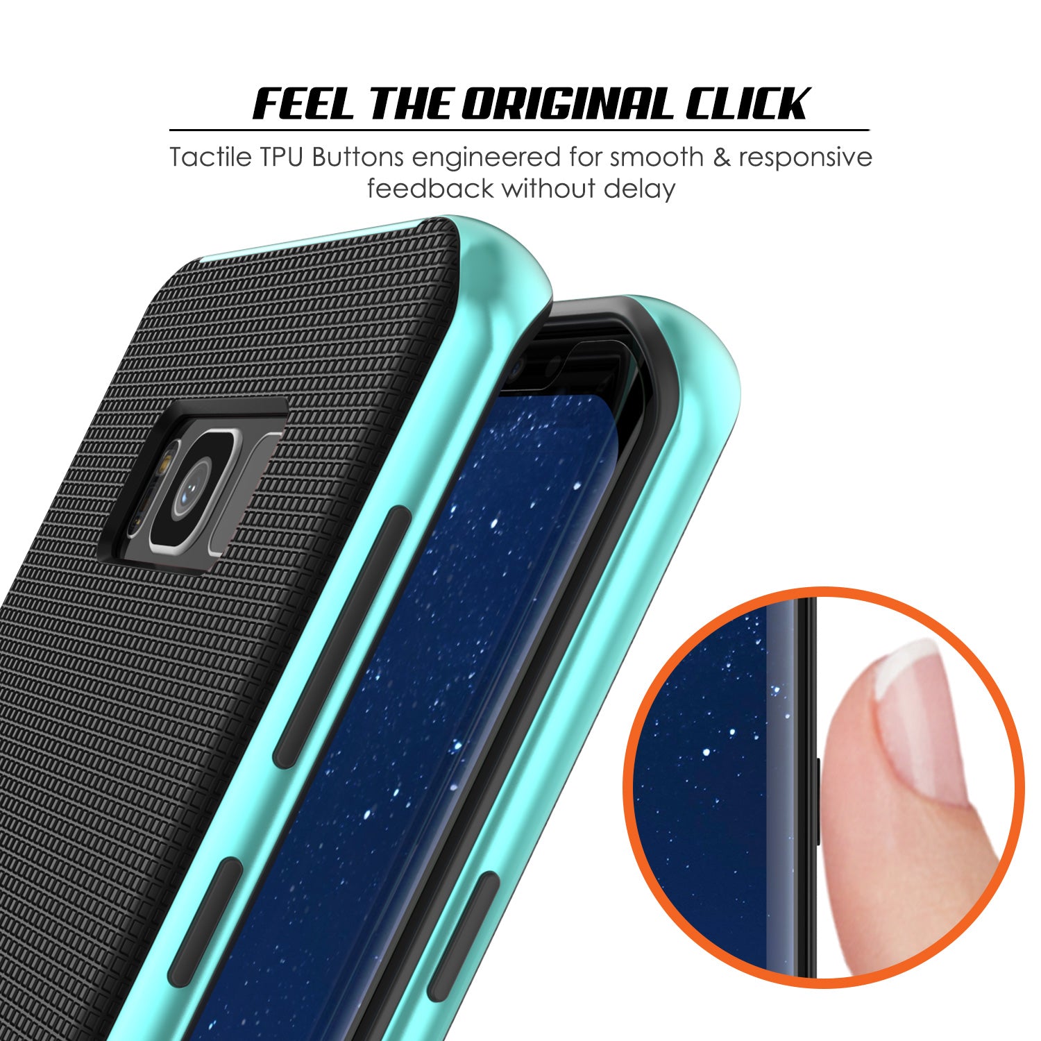 Galaxy S8 PLUS Case, PunkCase Stealth Teal Series Hybrid 3-Piece Shockproof Dual Layer Cover