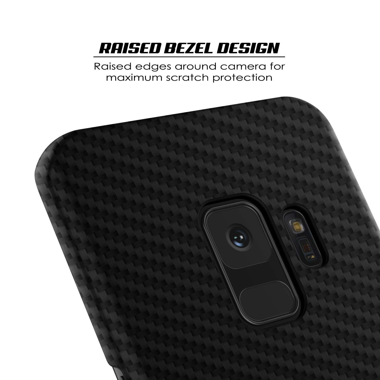 Galaxy S9 Case, Punkcase CarbonShield, Heavy Duty & Ultra Thin 2 Piece Dual Layer PU Leather Black Cover