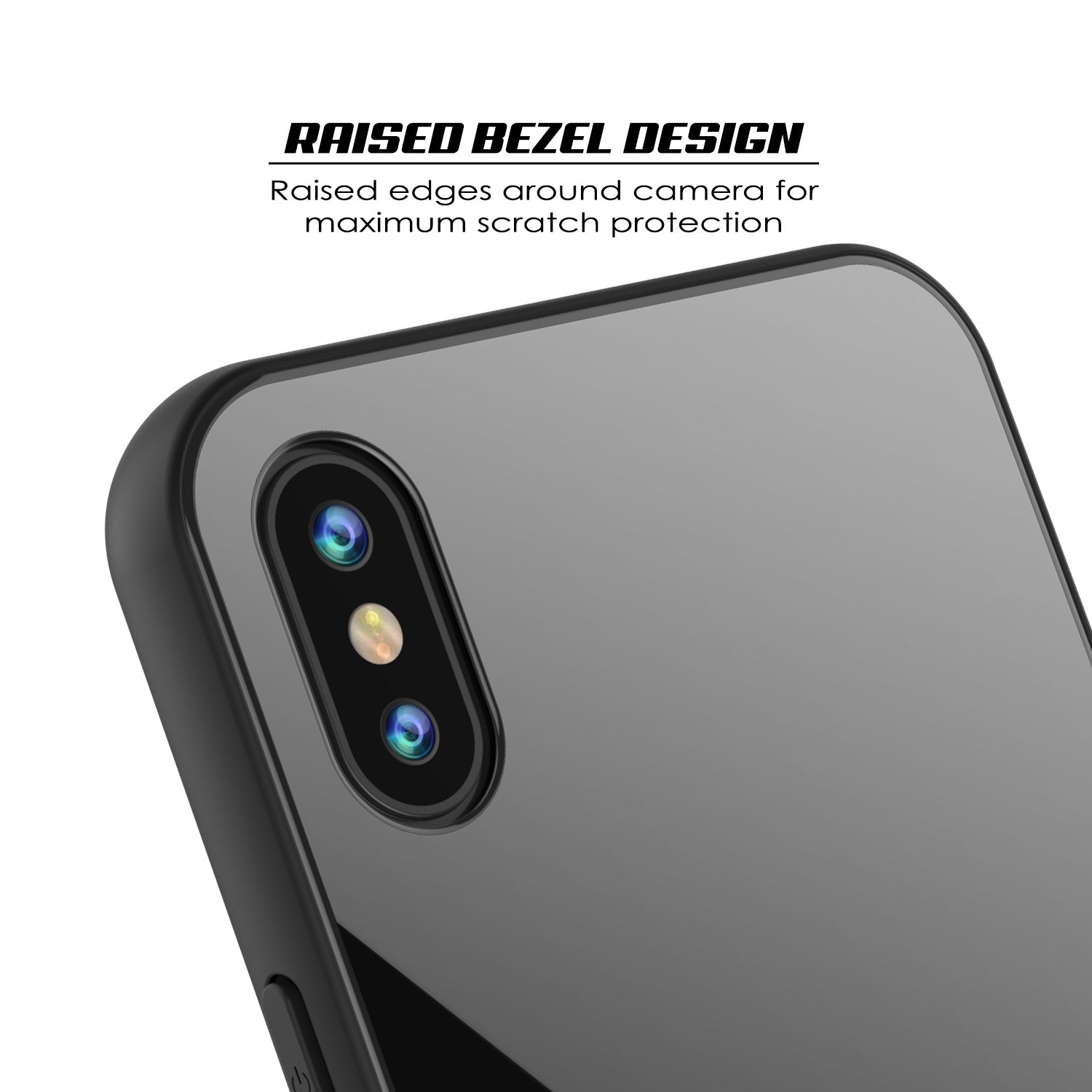 iPhone X Case, Punkcase GlassShield Ultra Thin Protective 9H Full Body Tempered Glass Cover Black
