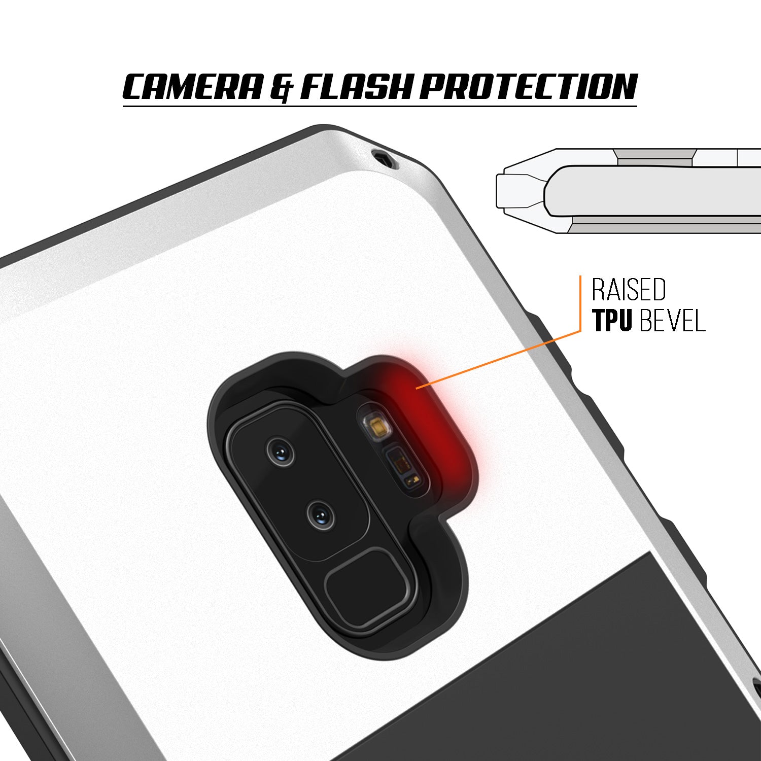 Galaxy S9 Plus Metal Case, Heavy Duty Military Grade Rugged Armor Cover [White]