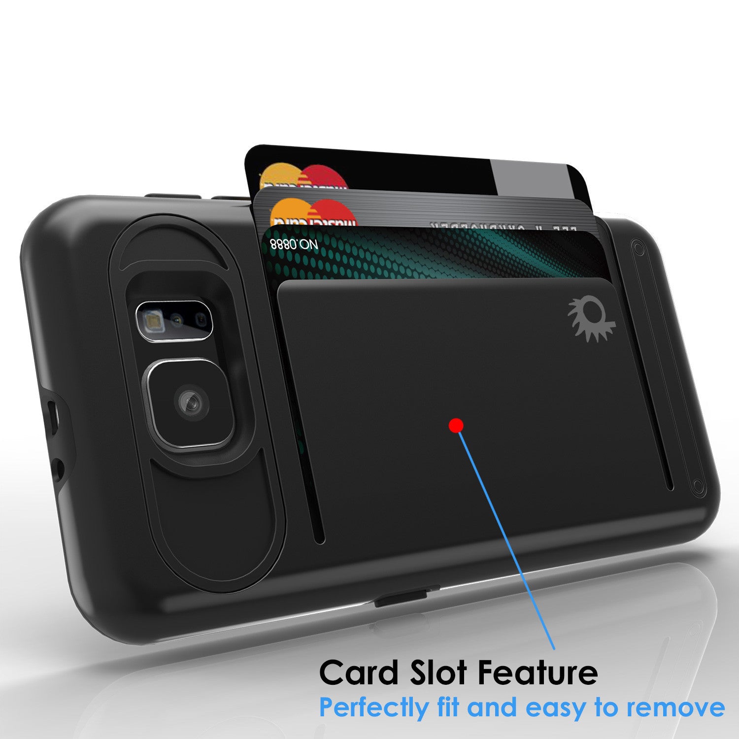 Galaxy S6 EDGE Case PunkCase CLUTCH Black Series Slim Armor Soft Cover Case w/ Screen Protector