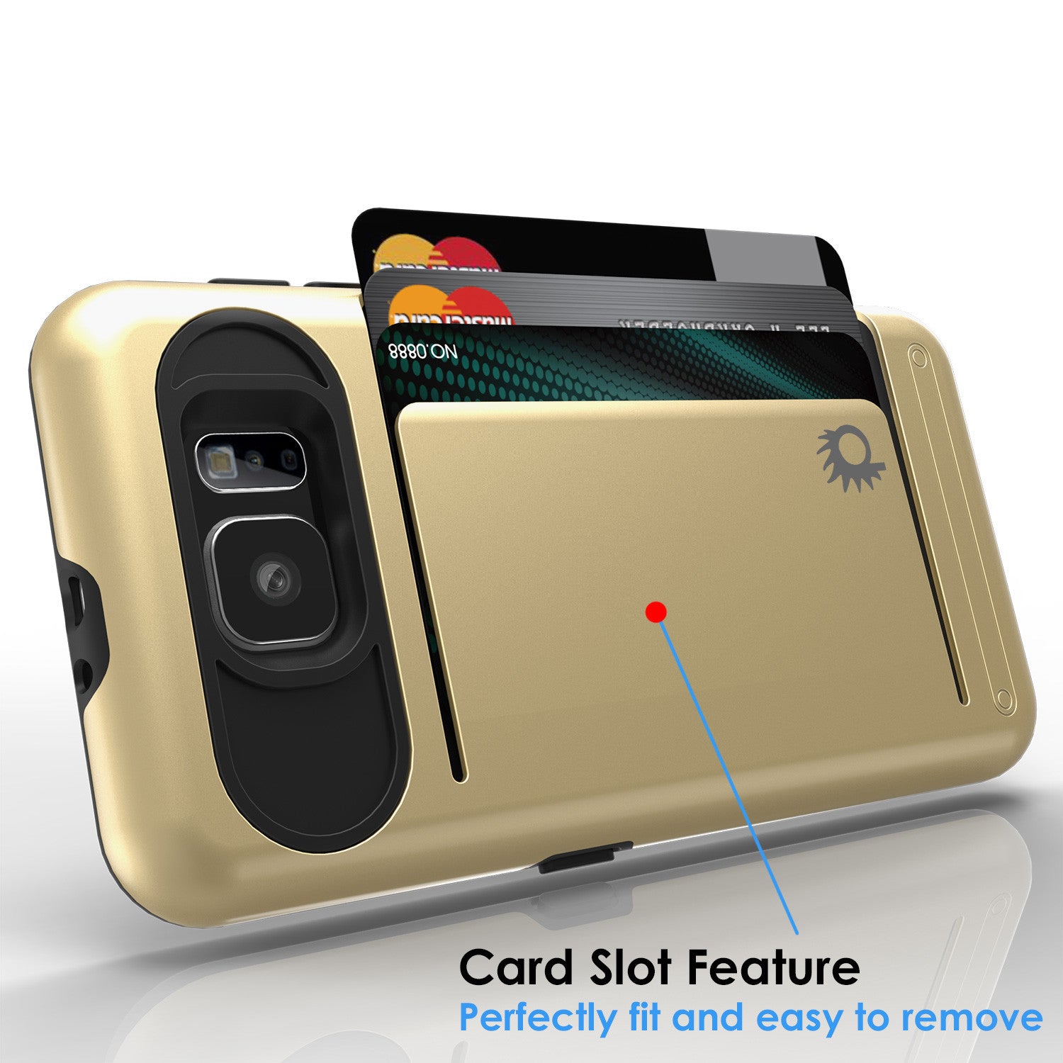 Galaxy s6 Case PunkCase CLUTCH Gold Series Slim Armor Soft Cover Case w/ Tempered Glass