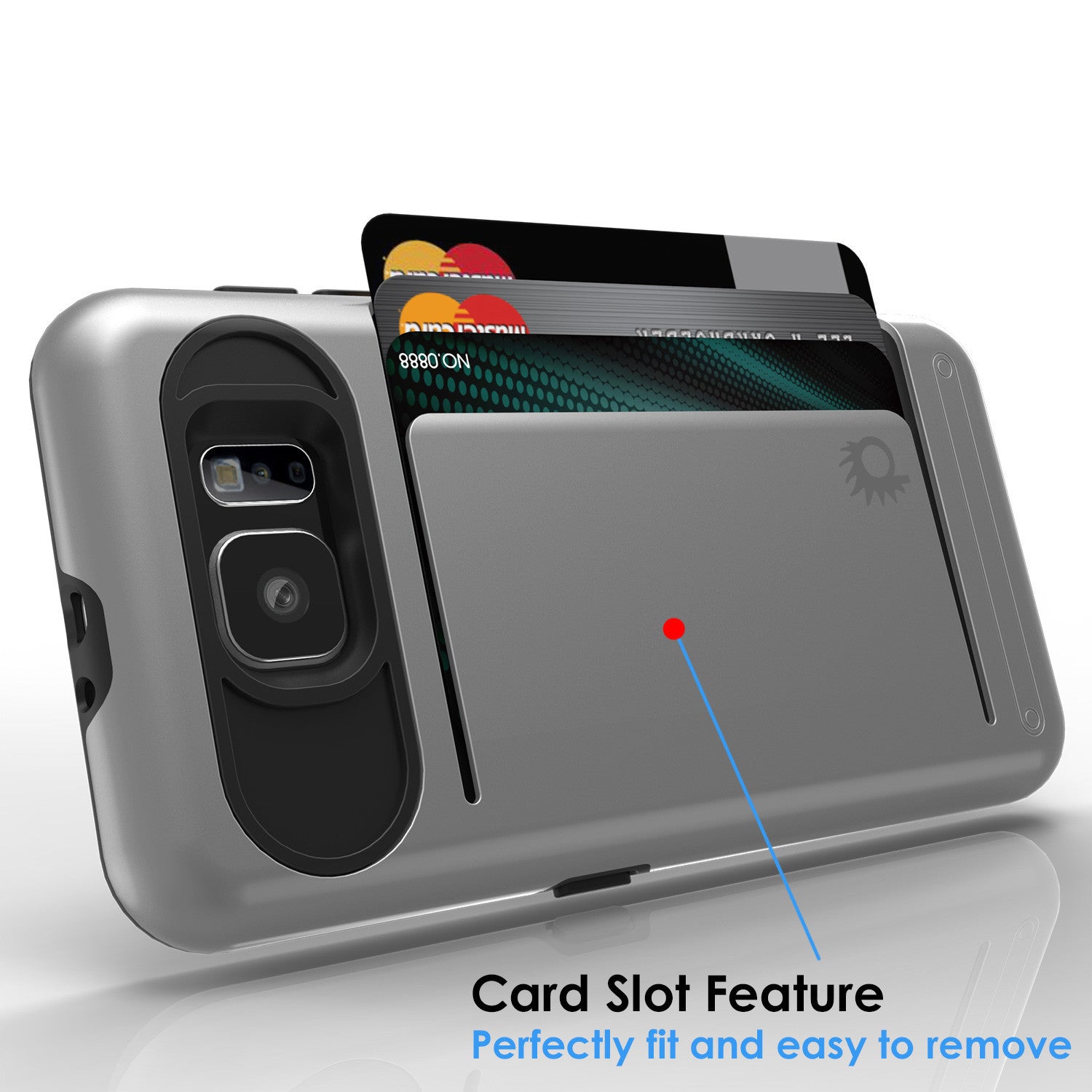 Galaxy S6 EDGE Plus Case PunkCase CLUTCH Grey Series Slim Armor Soft Cover Case w/ Screen Protector