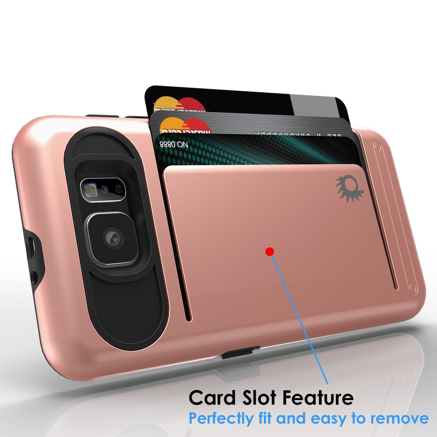 Galaxy S6 EDGE Case PunkCase CLUTCH Rose Gold Series Slim Armor Soft Cover Case w/ Screen Protector