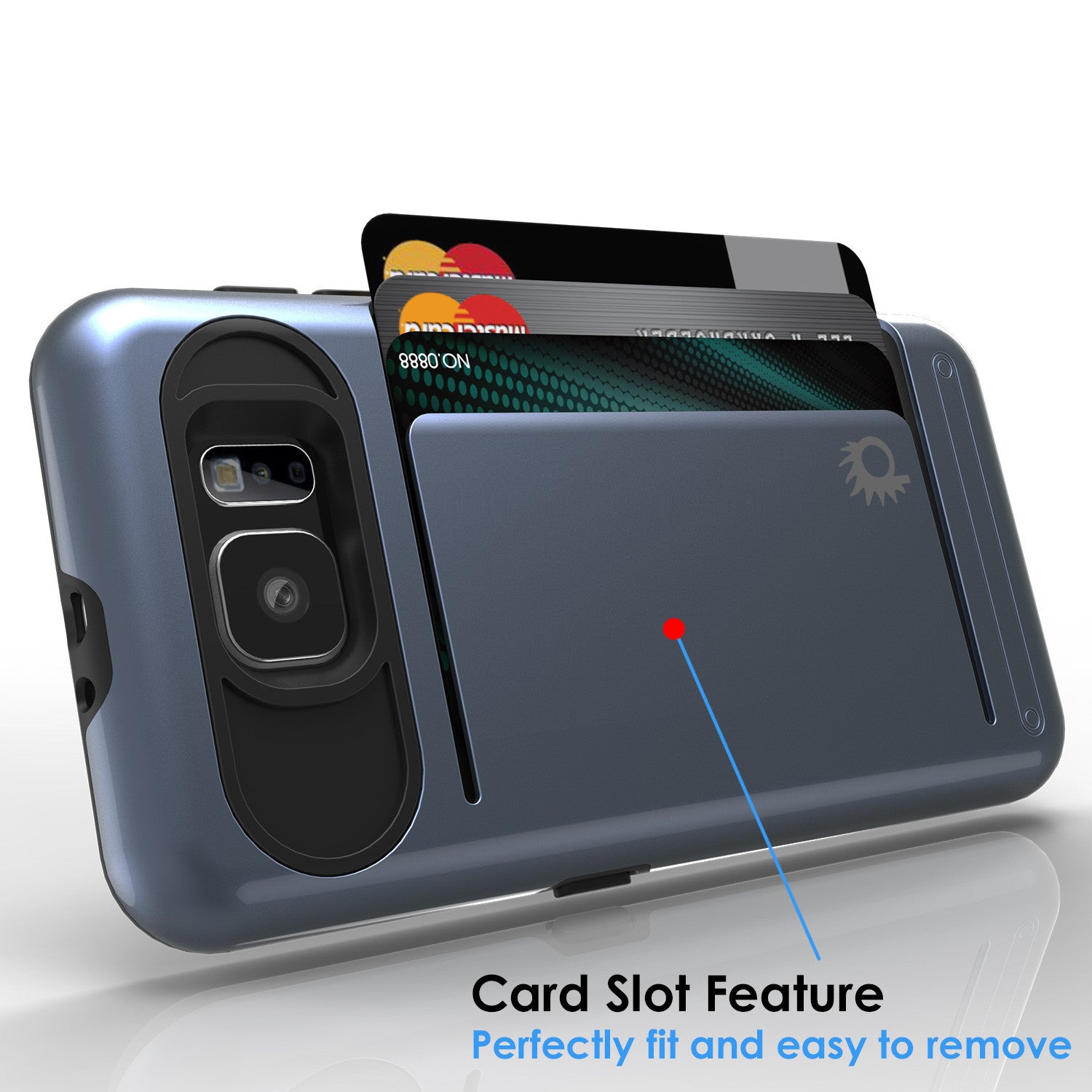 Galaxy S6 EDGE Plus Case PunkCase CLUTCH Navy Series Slim Armor Soft Cover Case w/ Screen Protector