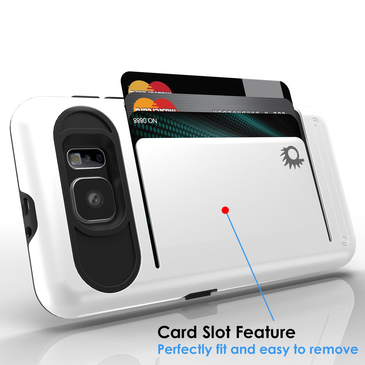 Galaxy s6 Case PunkCase CLUTCH White Series Slim Armor Soft Cover Case w/ Tempered Glass