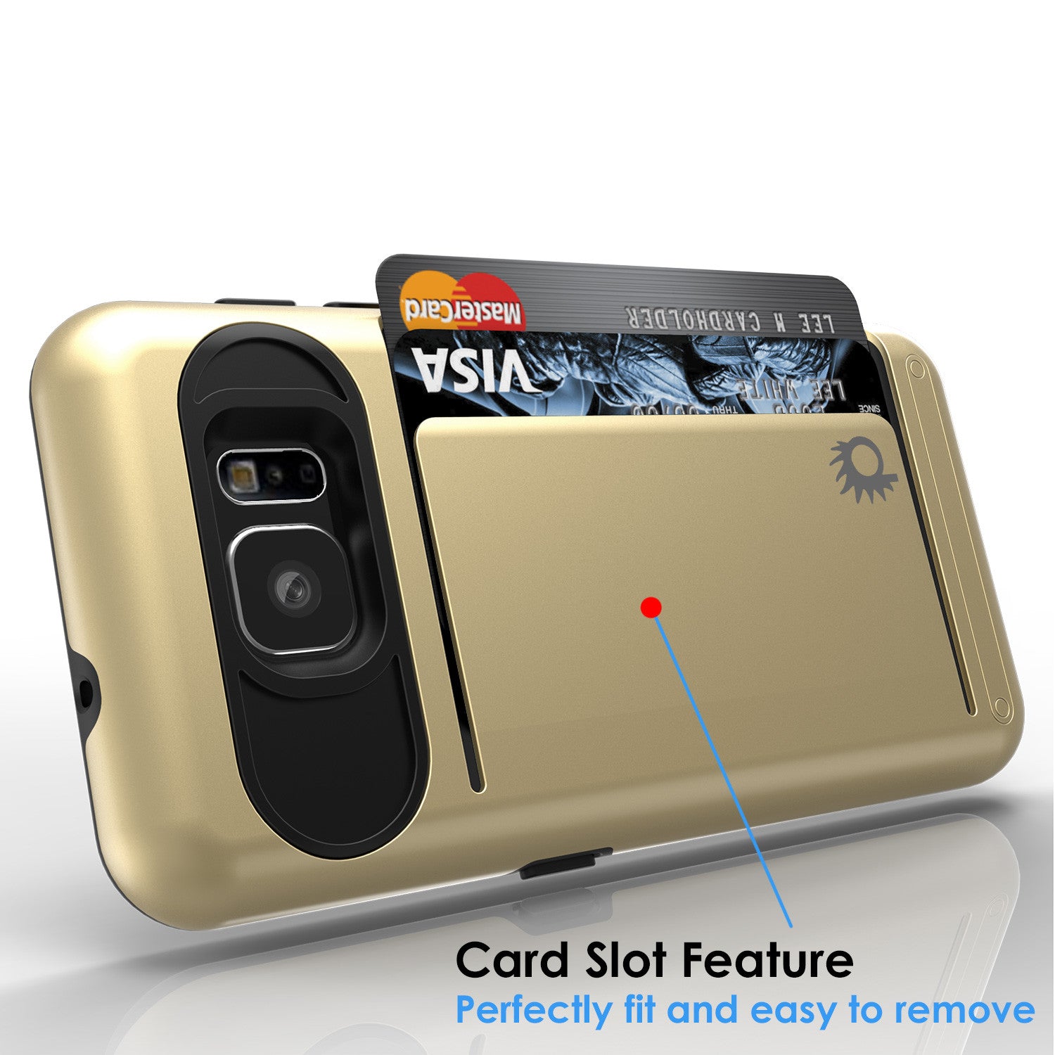 Galaxy s7 Case PunkCase CLUTCH Gold Series Slim Armor Soft Cover Case w/ Tempered Glass