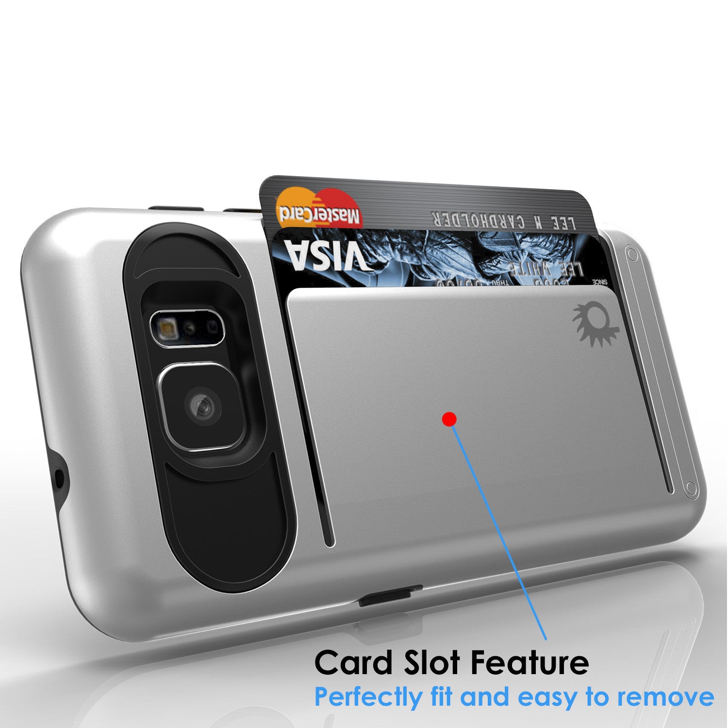 Galaxy s7 Case PunkCase CLUTCH Silver Series Slim Armor Soft Cover Case w/ Tempered Glass