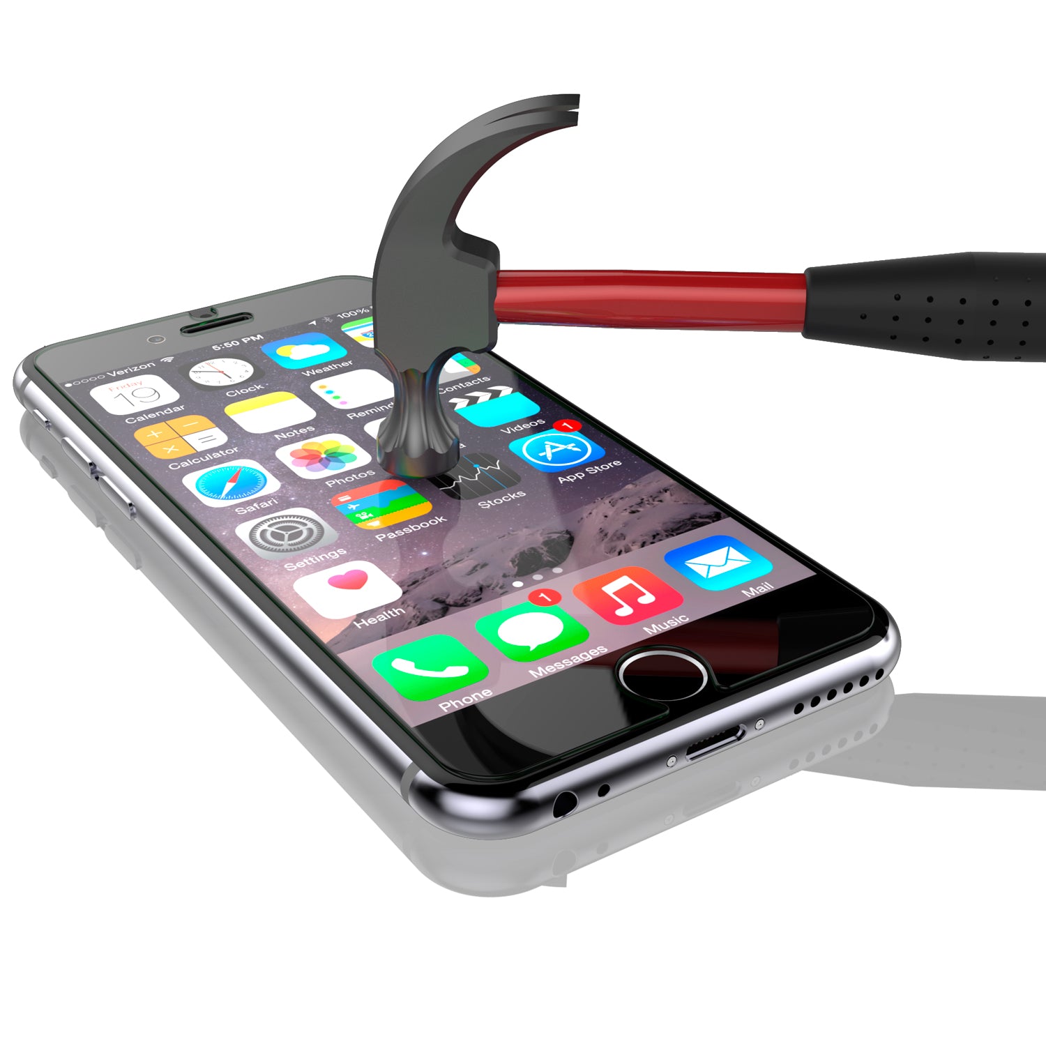 iPhone 6/6s Plus Clear Punkcase Glass SHIELD Tempered Glass Screen Protector 0.33mm Thick 9H Glass