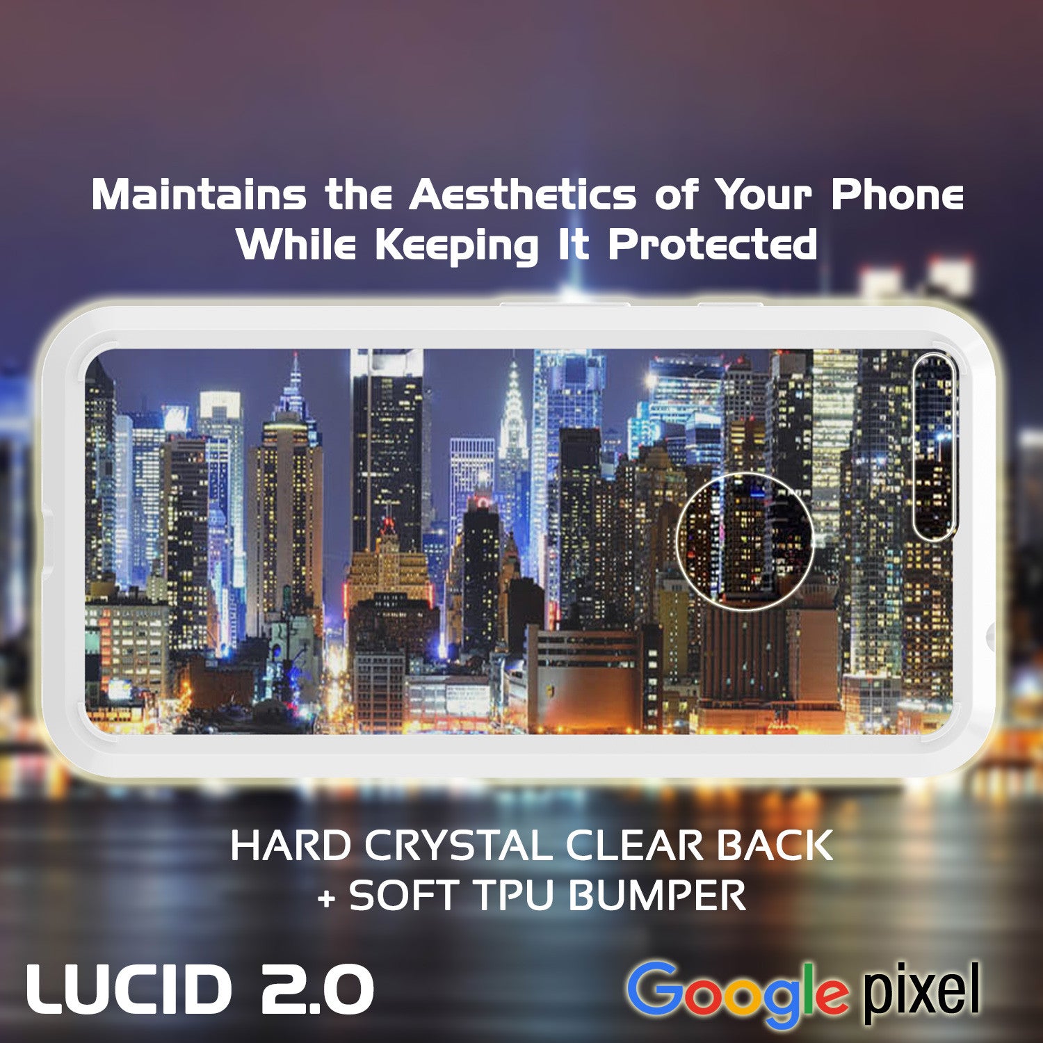 Google Pixel Case Punkcase® LUCID 2.0 White Series w/ PUNK SHIELD Glass Screen Protector | Ultra Fit