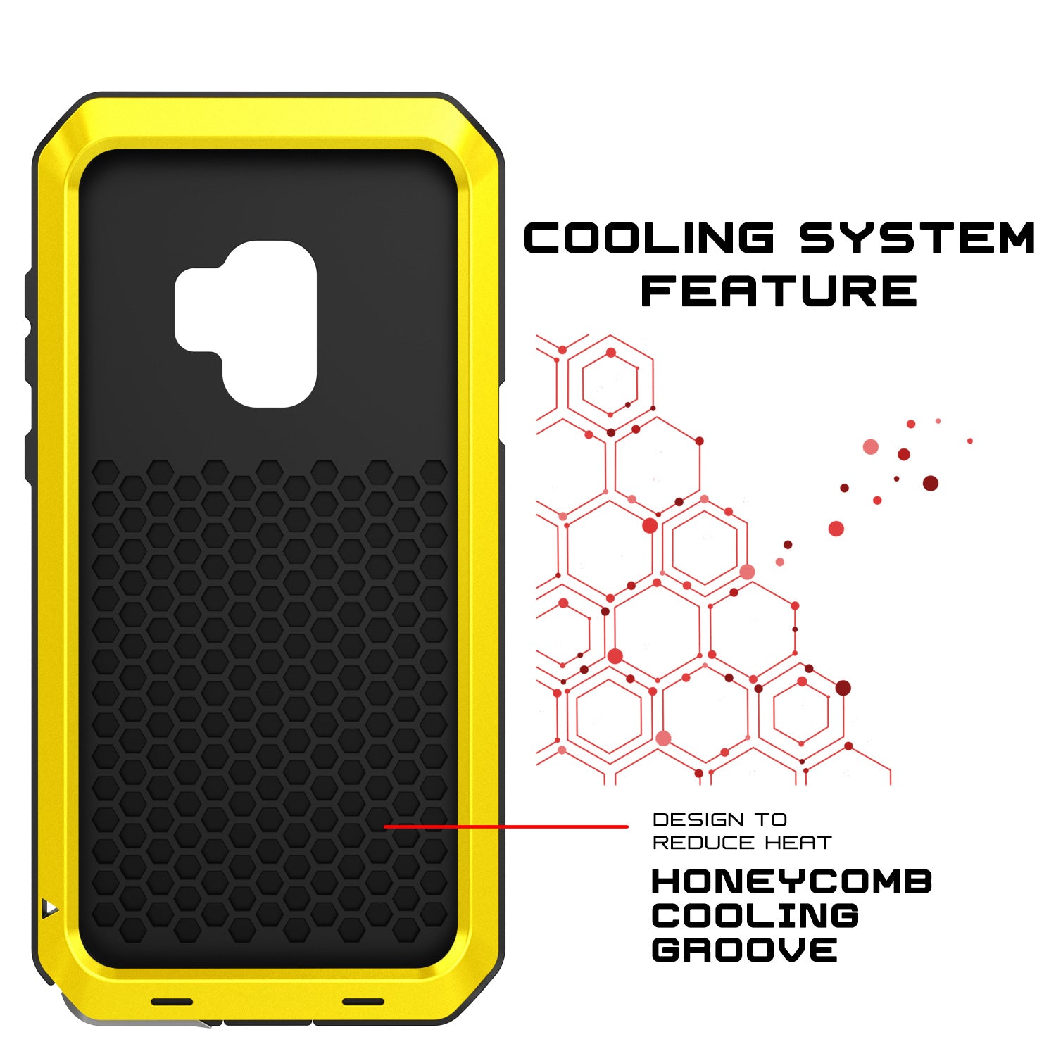 Galaxy S9 Plus Metal Case, Heavy Duty Military Grade Rugged Armor Cover [Neon]