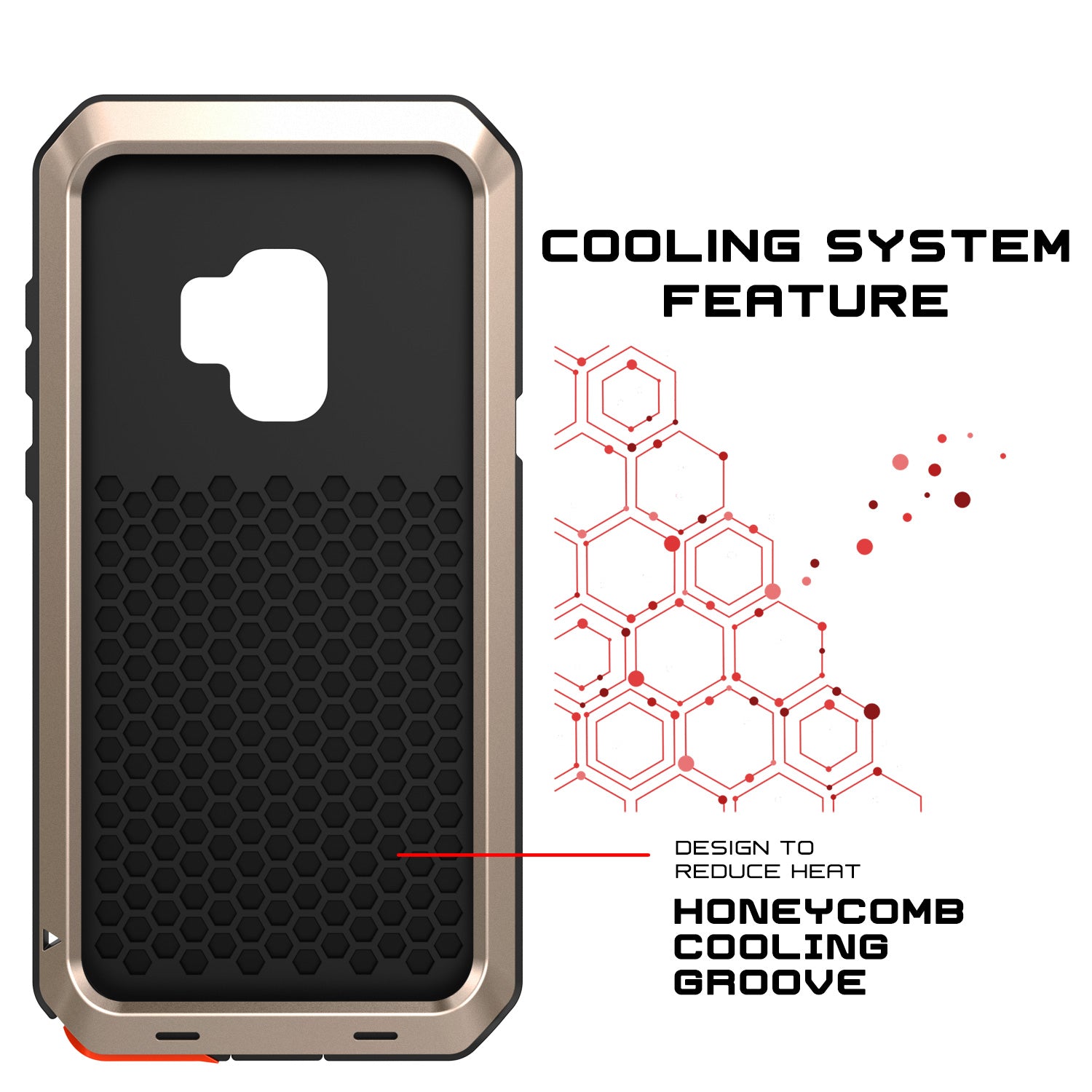 Galaxy S9 Plus Metal Case, Heavy Duty Military Grade Rugged Armor Cover [Gold]
