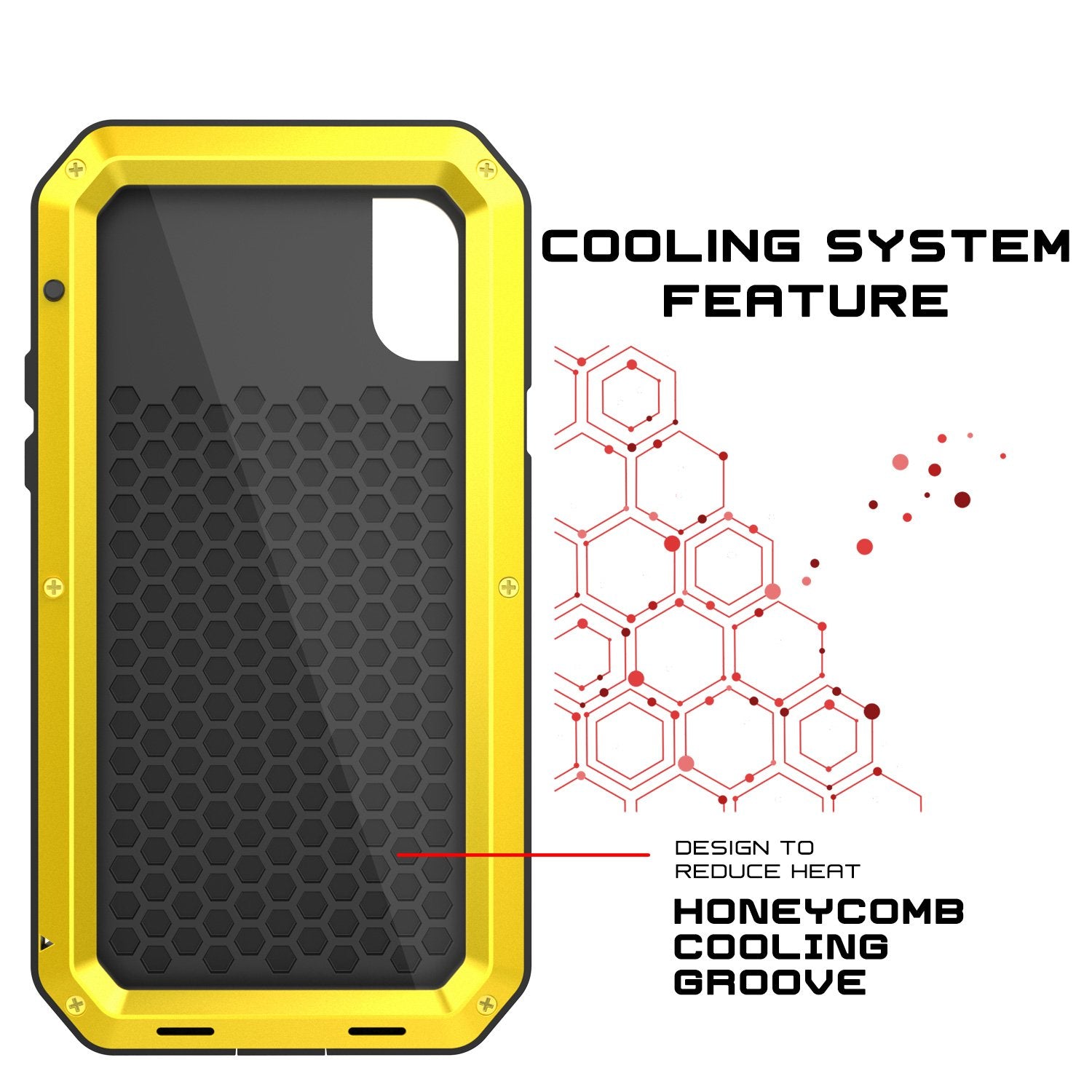 iPhone XR Metal Case, Heavy Duty Military Grade Armor Cover [shock proof] Full Body Hard [Neon]