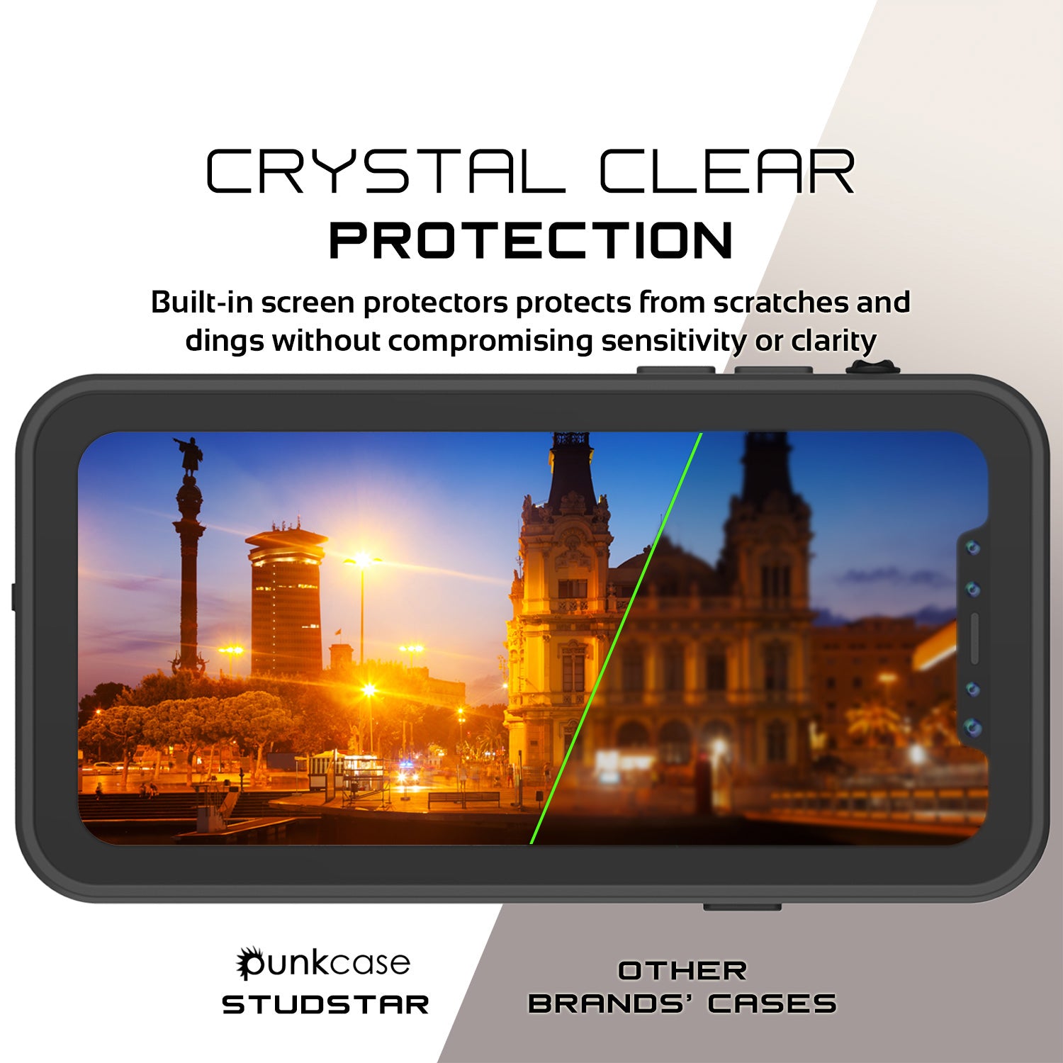 iPhone X Waterproof IP68 Case, Punkcase [Clear] [StudStar Series] [Slim Fit] [Dirtproof]