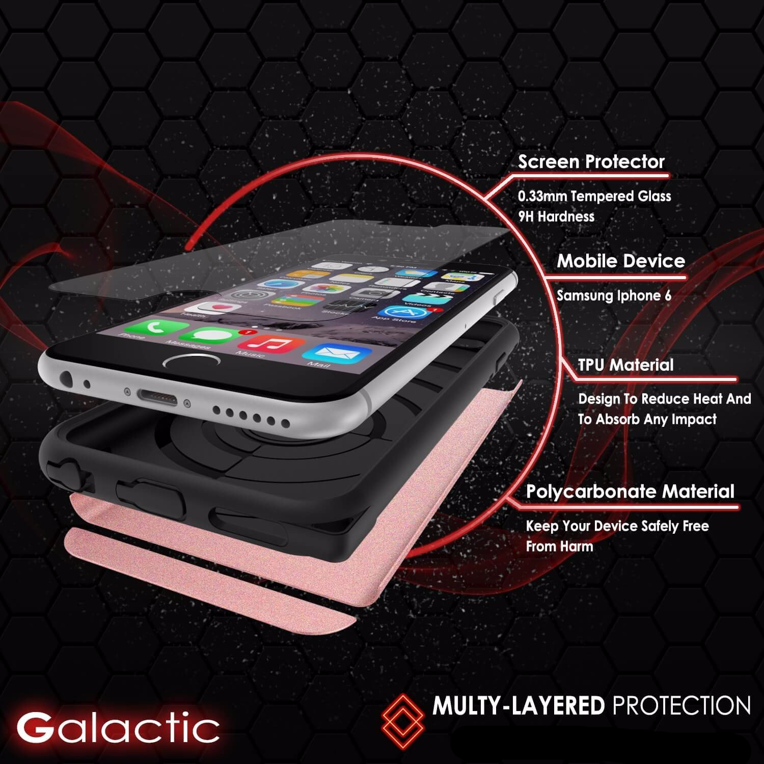 iPhone 5s/5/SE Case PunkCase Galactic RoseGold Series Slim w/ Tempered Glass | Lifetime Warranty