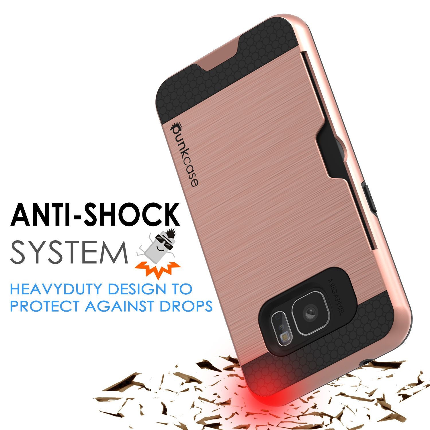 Galaxy s7 EDGE Case PunkCase SLOT Rose Series Slim Armor Soft Cover Case