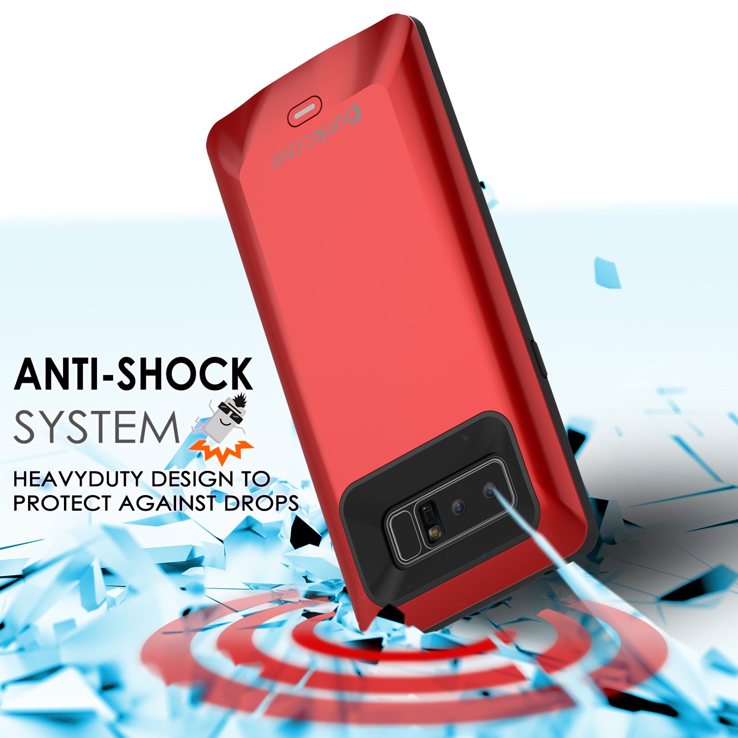 Galaxy Note 8 5000mAH Battery Charger W/ USB Port Slim Case [Gold]