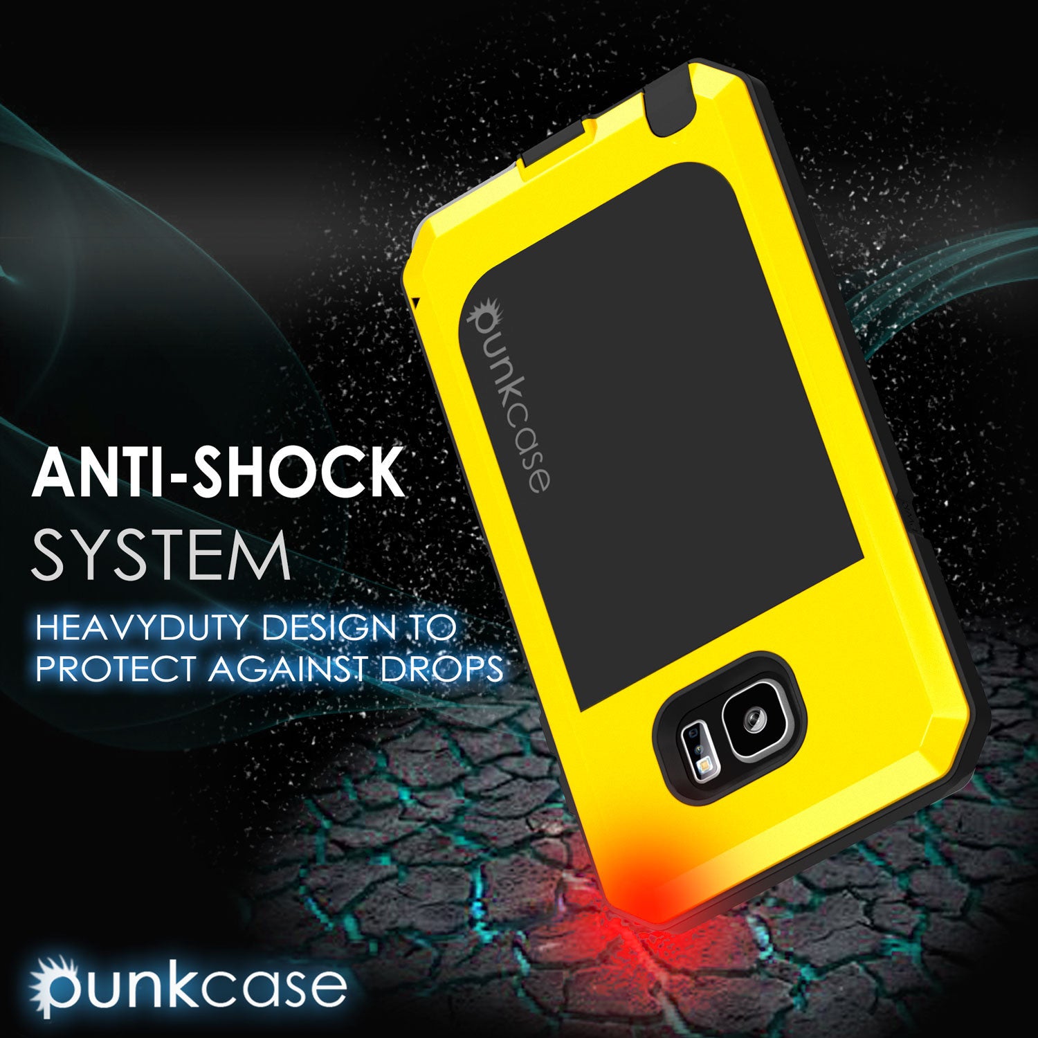 S7 Case, Punkcase® METALLIC Series NEON for Samsung Galaxy S7 W/ TEMPERED GLASS | Aluminum Frame