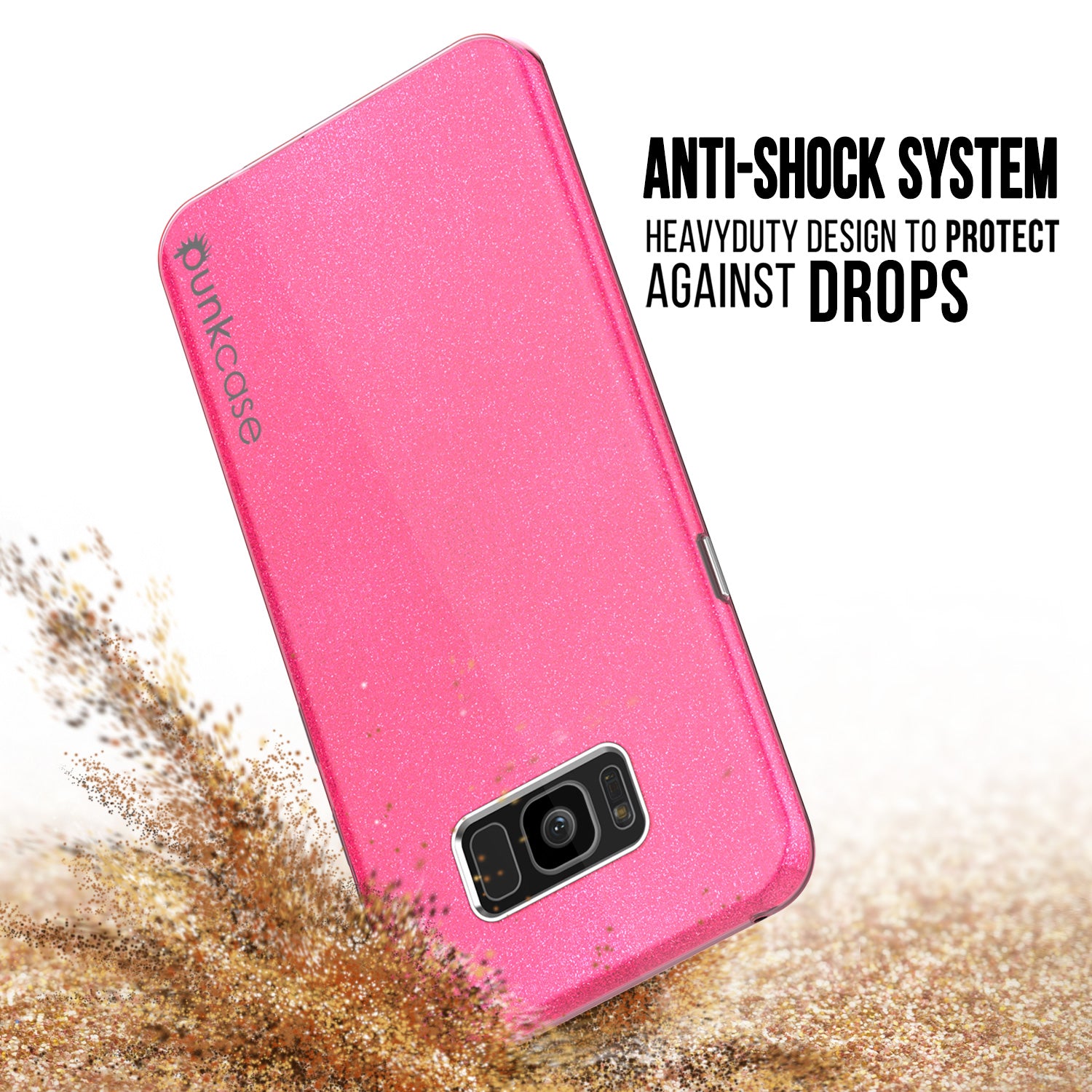 Galaxy S8 Case, Punkcase Galactic 2.0 Series Ultra Slim Protective Armor TPU Cover w/ PunkShield Screen Protector [Pink]
