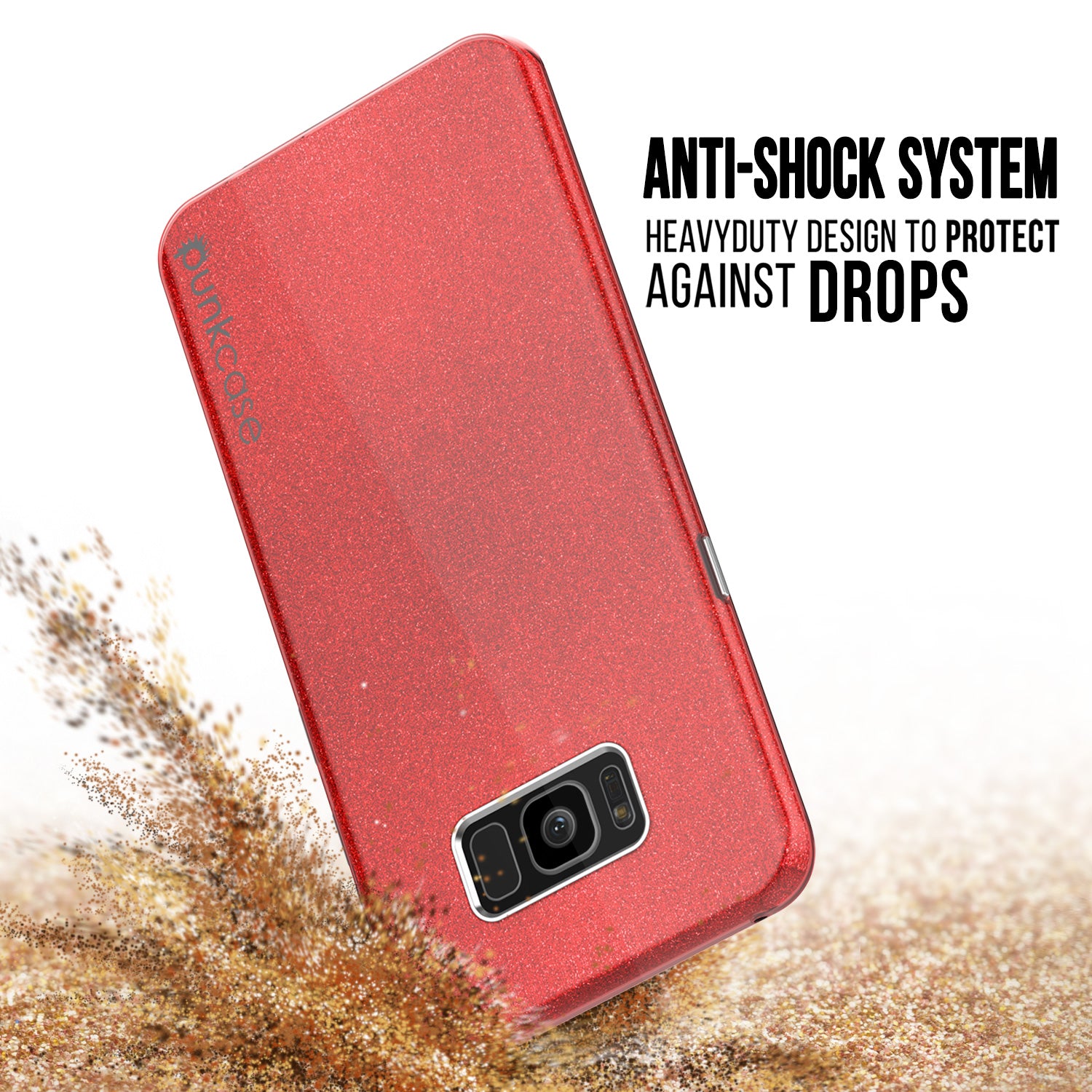 Galaxy S8 Plus Case, Punkcase Galactic 2.0 Series Ultra Slim Protective Armor TPU Cover [Red]
