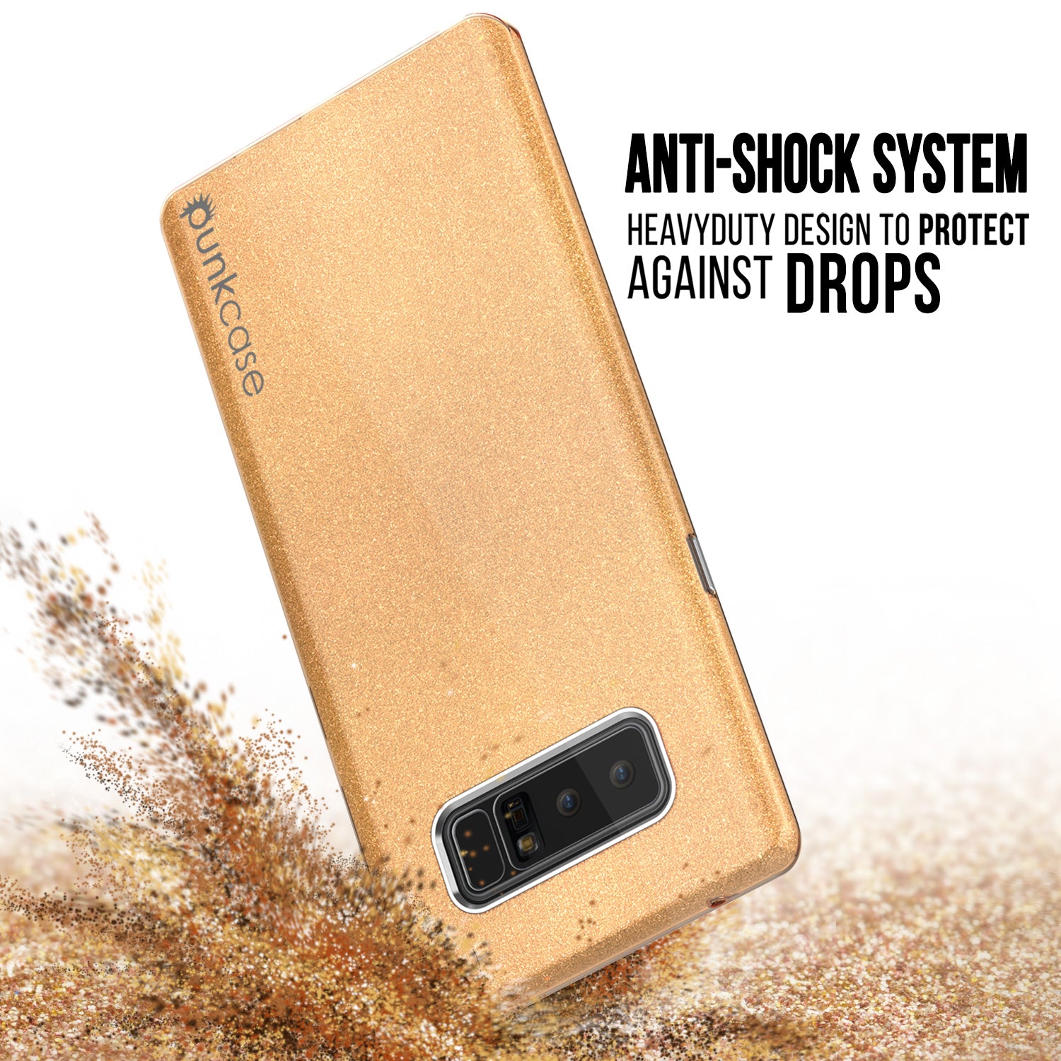 Galaxy Note 8  Punkcase Galactic 2.0 Series Ultra Slim Case [Gold]
