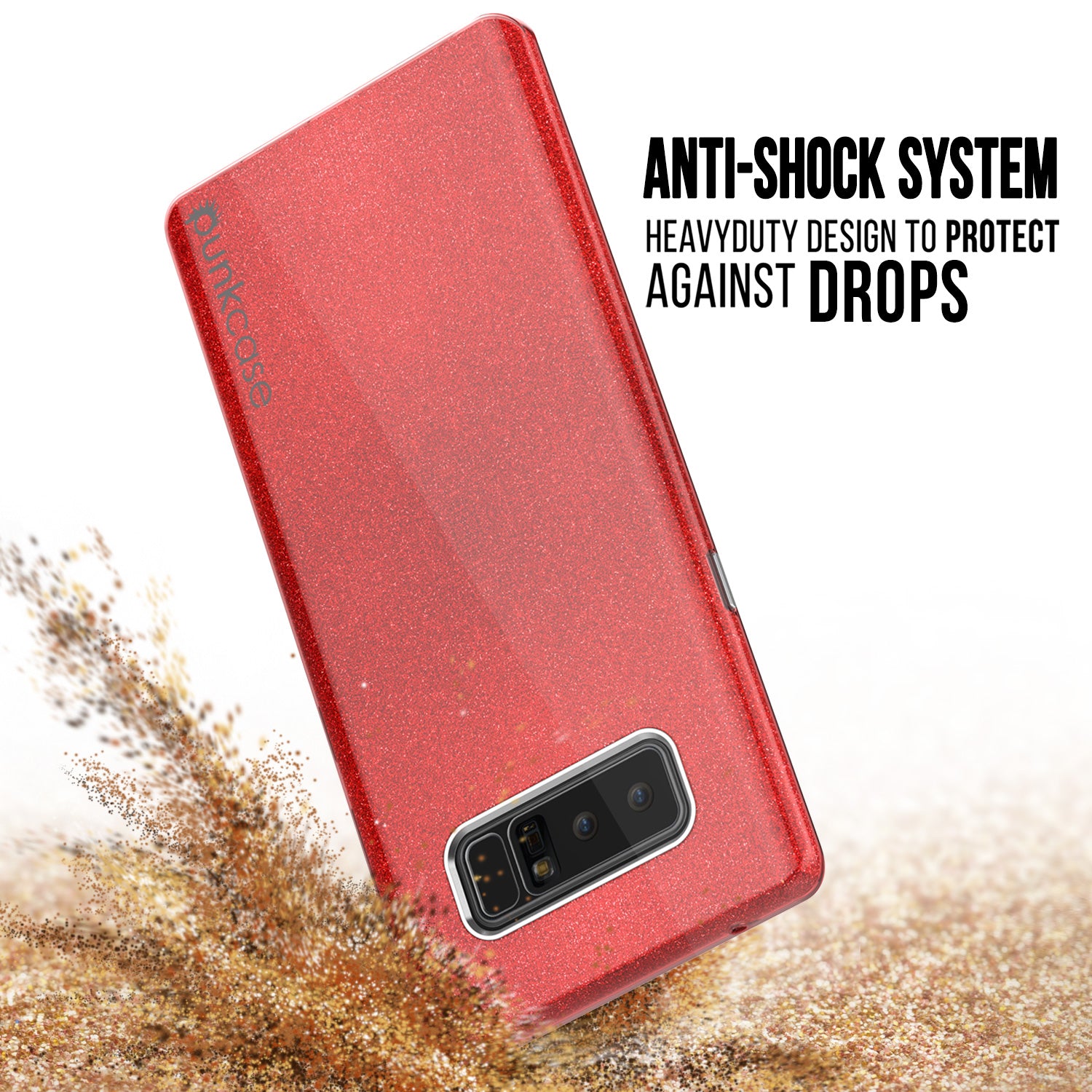 Galaxy Note 8  Punkcase Galactic 2.0 Series Ultra Slim Case [Red]