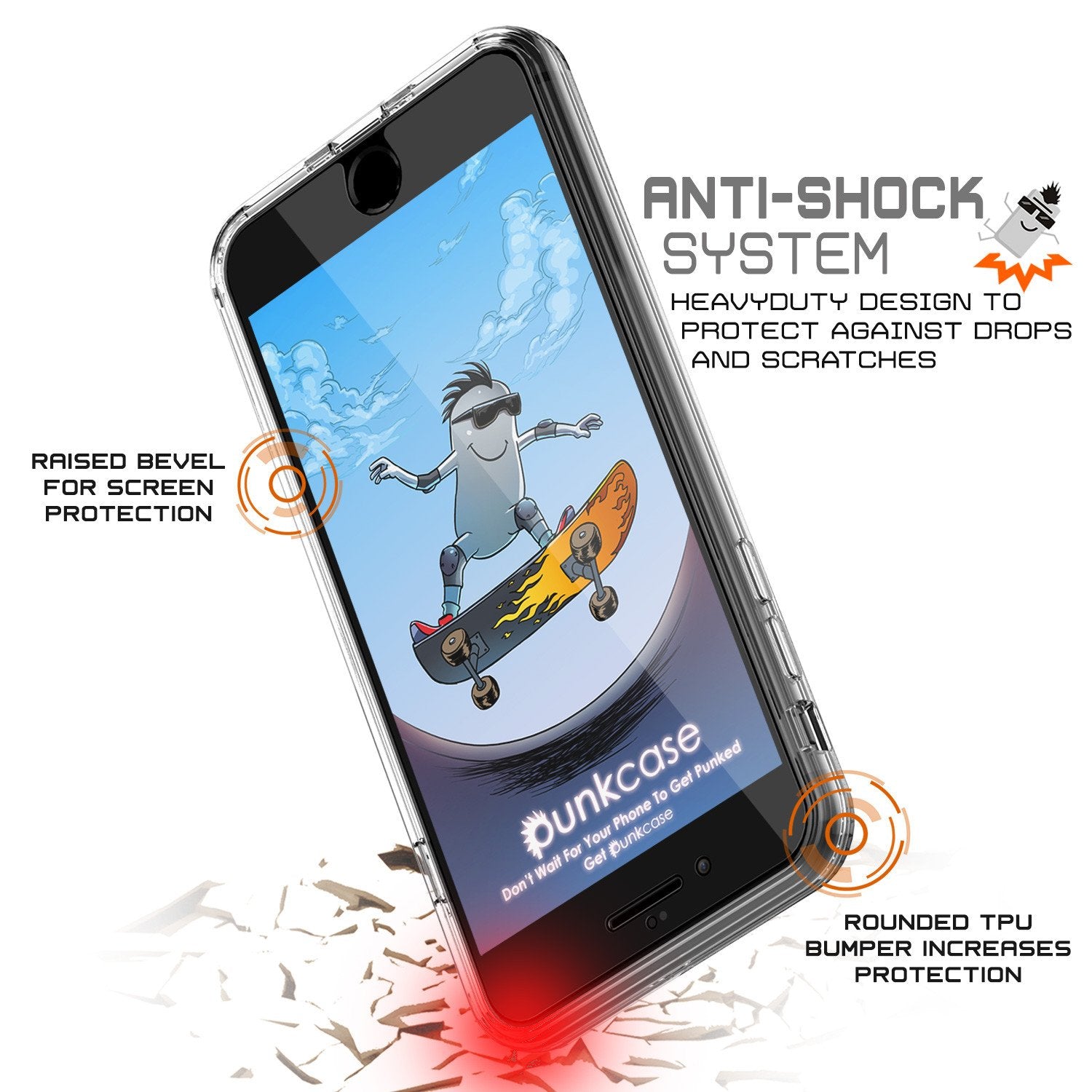 iPhone 8 Case Punkcase® LUCID 2.0 Clear Series Series w/ PUNK SHIELD Screen Protector | Ultra Fit