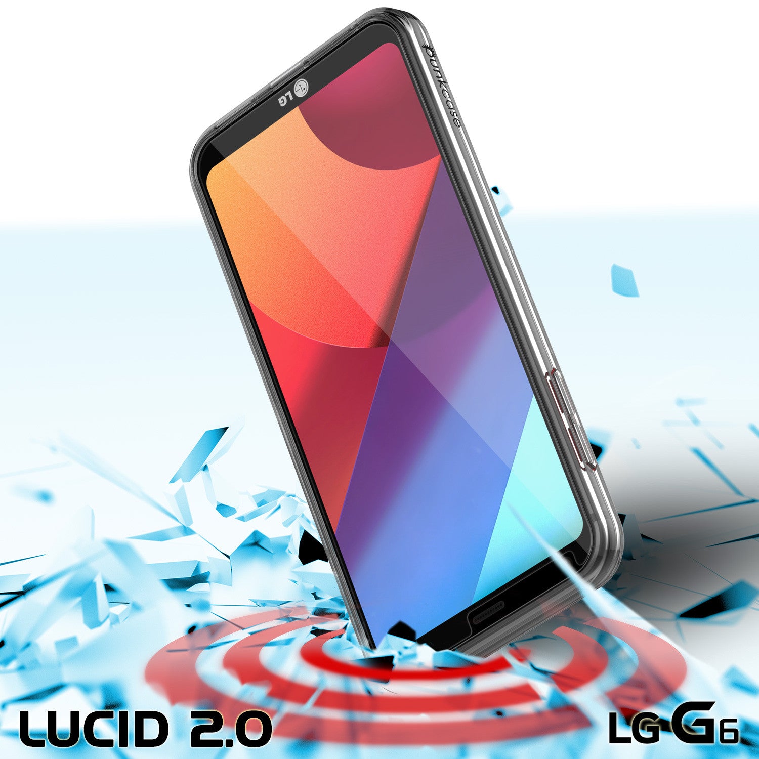LG G6 Case Punkcase® LUCID 2.0 Crystal Black Series w/ PUNK SHIELD Screen Protector | Ultra Fit
