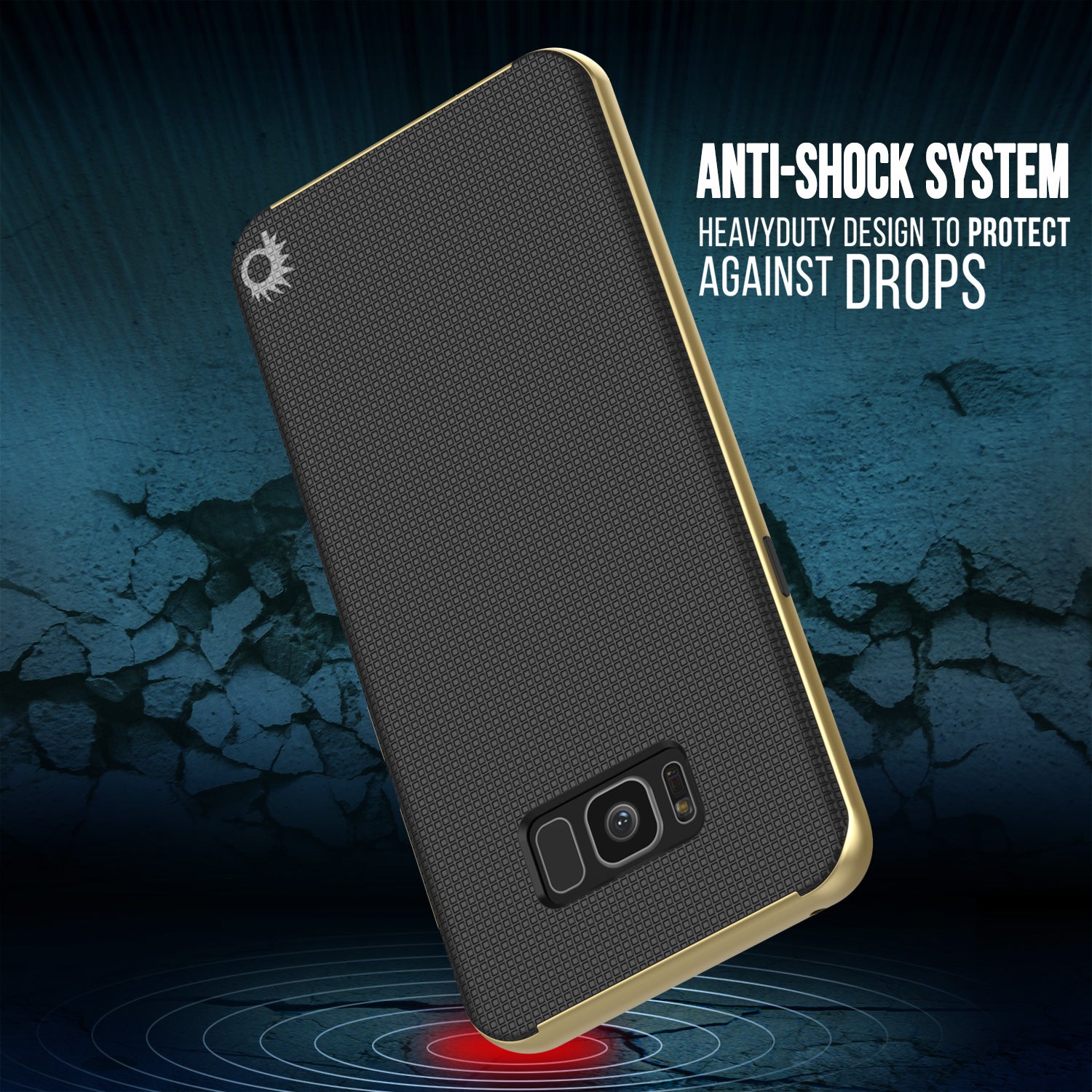 Galaxy S8 Case, PunkCase Stealth Gold Series Hybrid 3-Piece Shockproof Dual Layer Cover