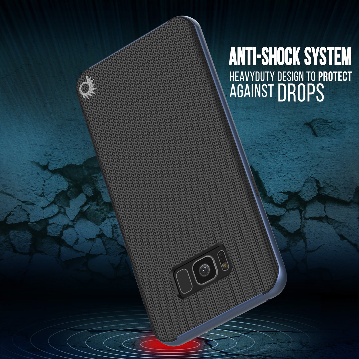 Galaxy S8 PLUS Case, PunkCase Stealth Navy Blue Series Hybrid 3-Piece Shockproof Dual Layer Cover
