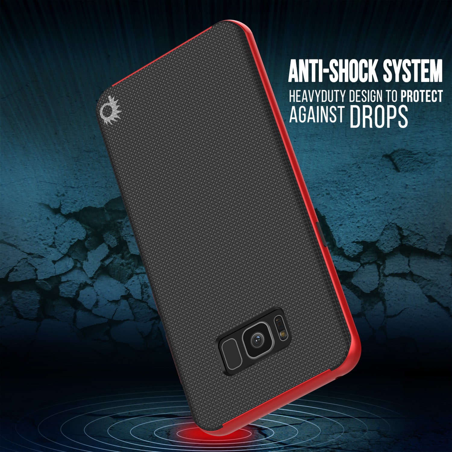 Galaxy S8 PLUS Case, PunkCase Stealth Red Series Hybrid 3-Piece Shockproof Dual Layer Cover