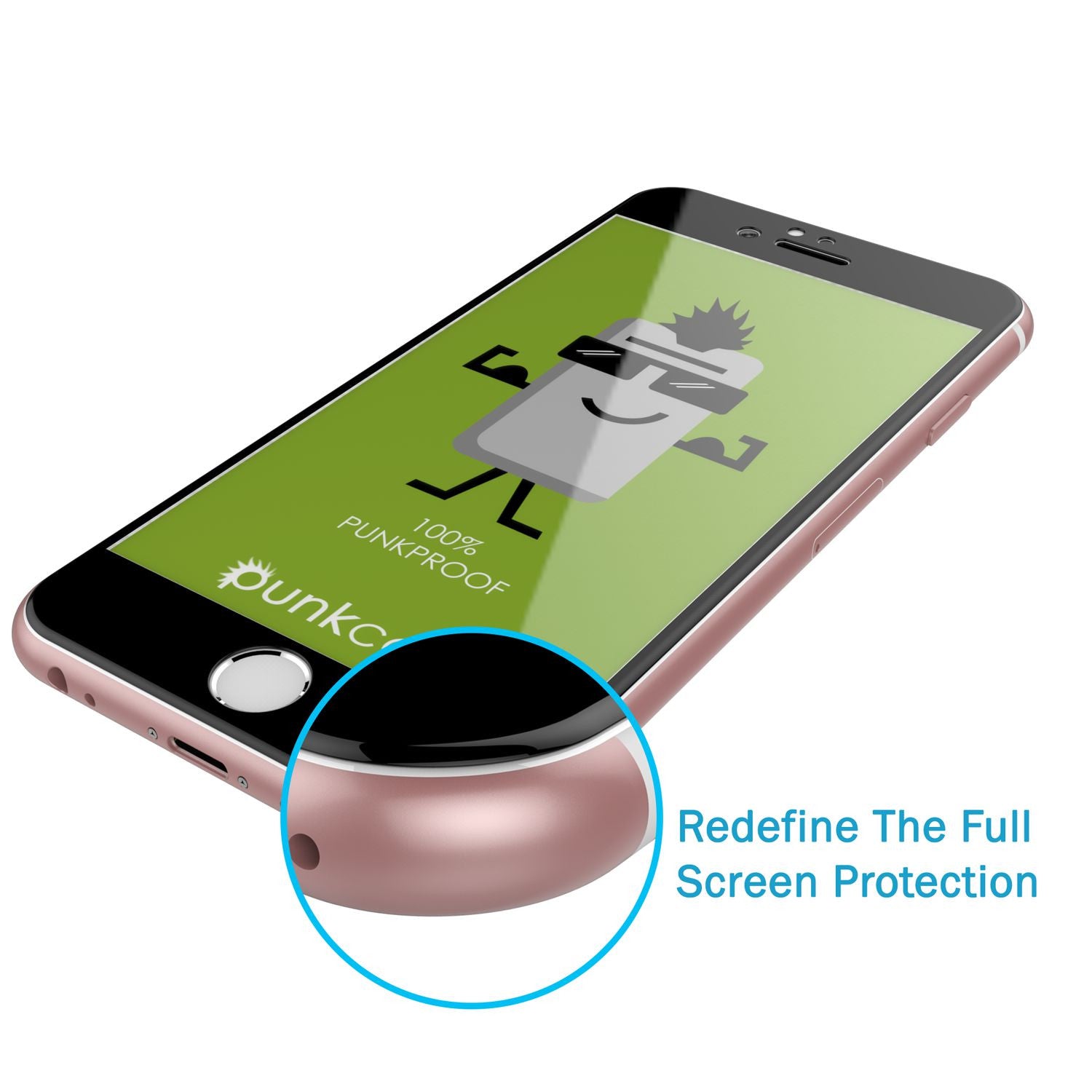 iPhone 6S/6 BlackTempered Glass Screen Protector, Punkcase SHIELD  Protector 0.33mm Thick 9H