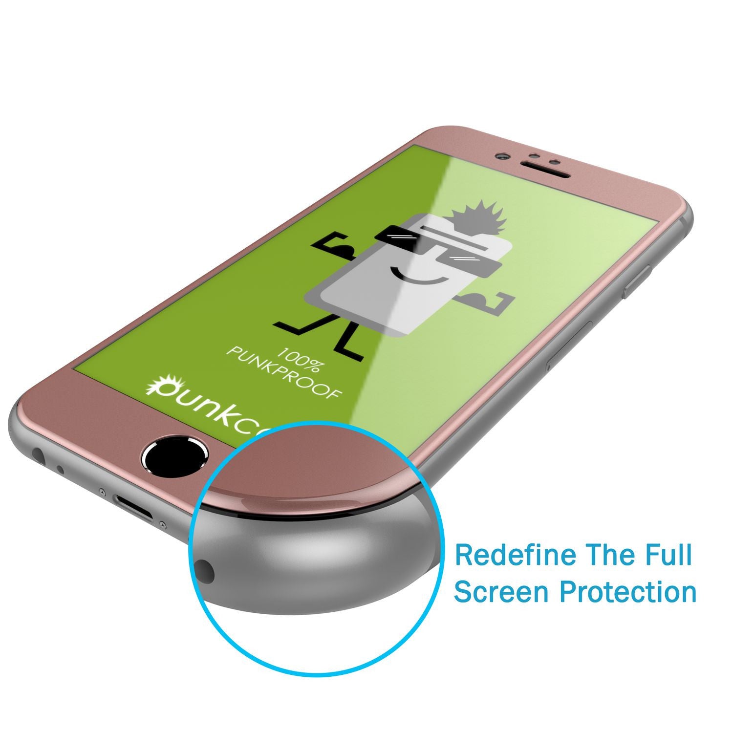 iPhone 6+/6s+ Plus Rose Gold Screen Protector, Punkcase SHIELD Tempered Glass 0.33mm Thick 9H