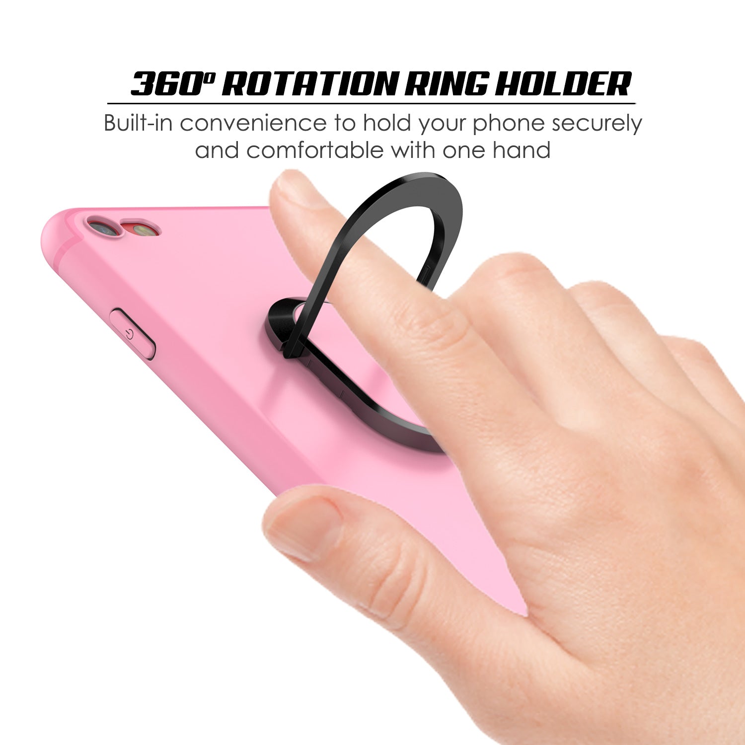 iPhone 8 Case, Punkcase Magnetix Protective TPU Cover W/ Kickstand, Tempered Glass Screen Protector [pink]