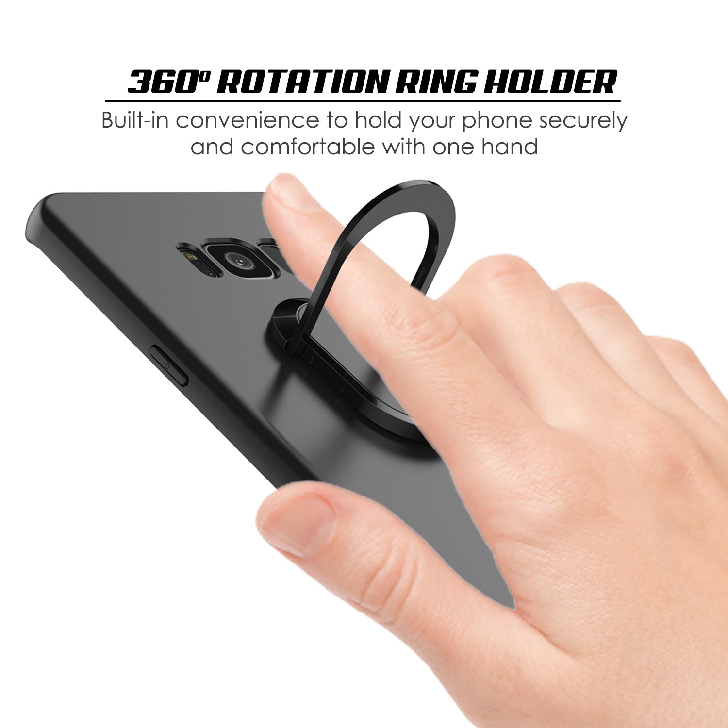 Galaxy S8 PLUS, Punkcase Magnetix Protective TPU Cover W/ Kickstand, Screen Protector [Black]