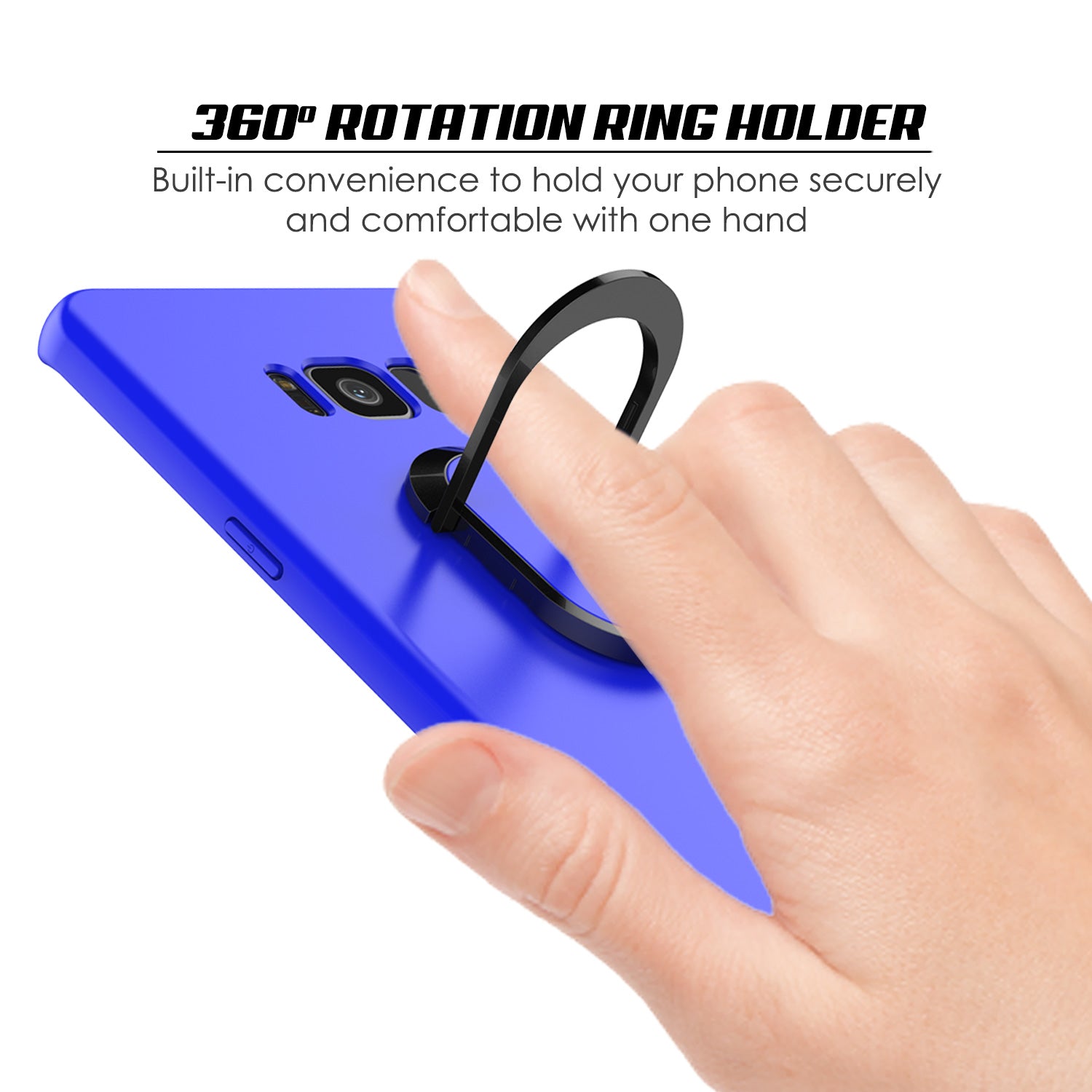 Galaxy S8 Case, Punkcase Magnetix Protective TPU Cover W/ Kickstand, Screen Protector [Blue]