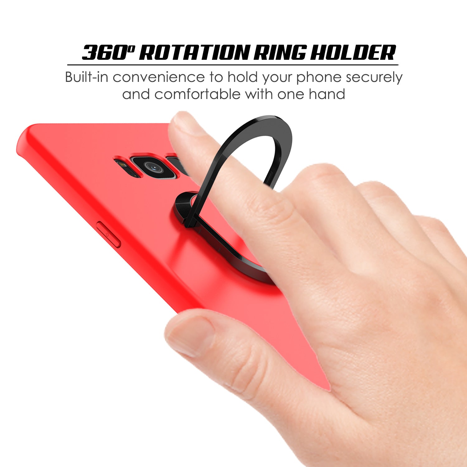 Galaxy S8 PLUS, Punkcase Magnetix Protective TPU Cover W/ Kickstand, Screen Protector [Red]