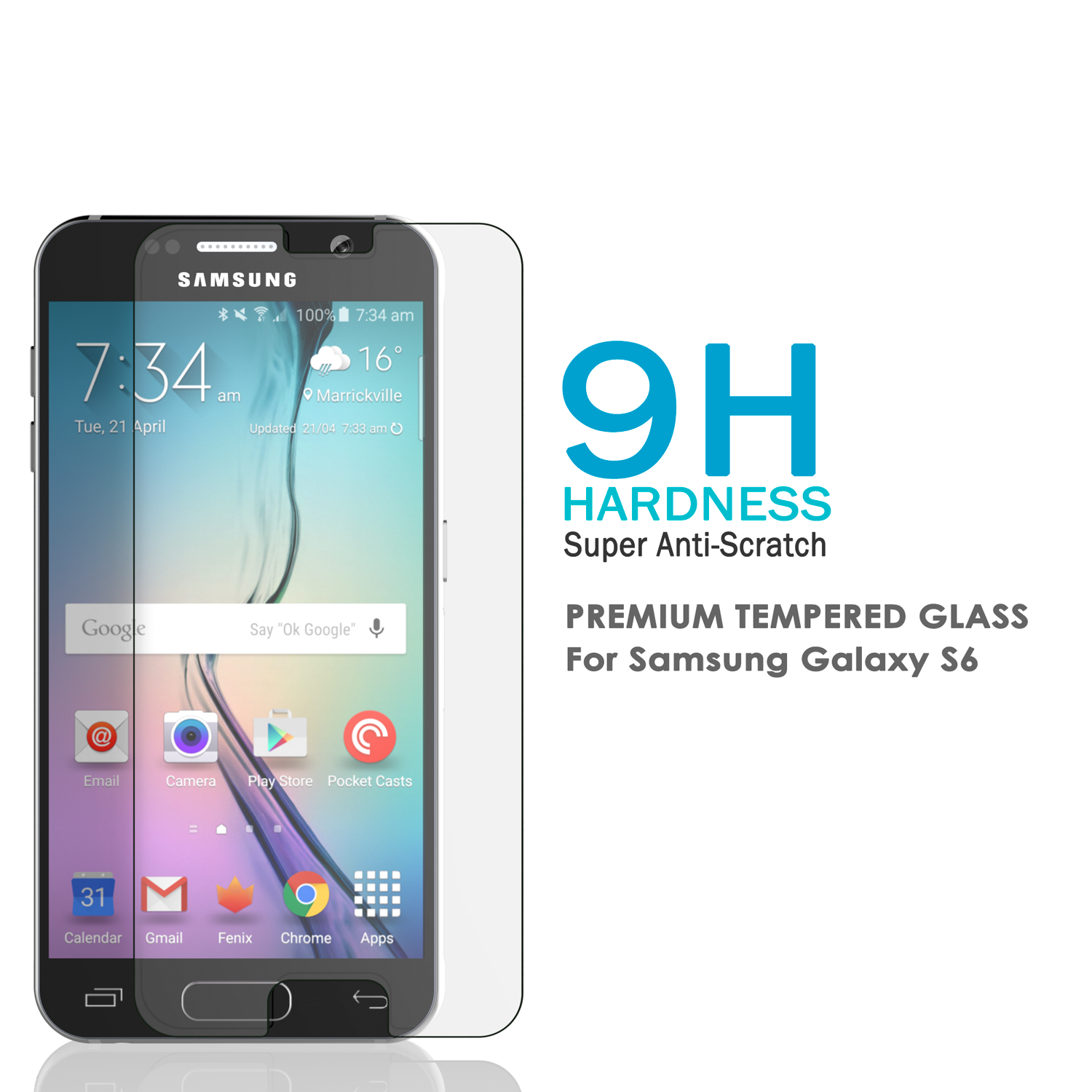 Galaxy s5 Punkcase Glass SHIELD Tempered Glass Screen Protector 0.33mm Thick 9H Glass Screen